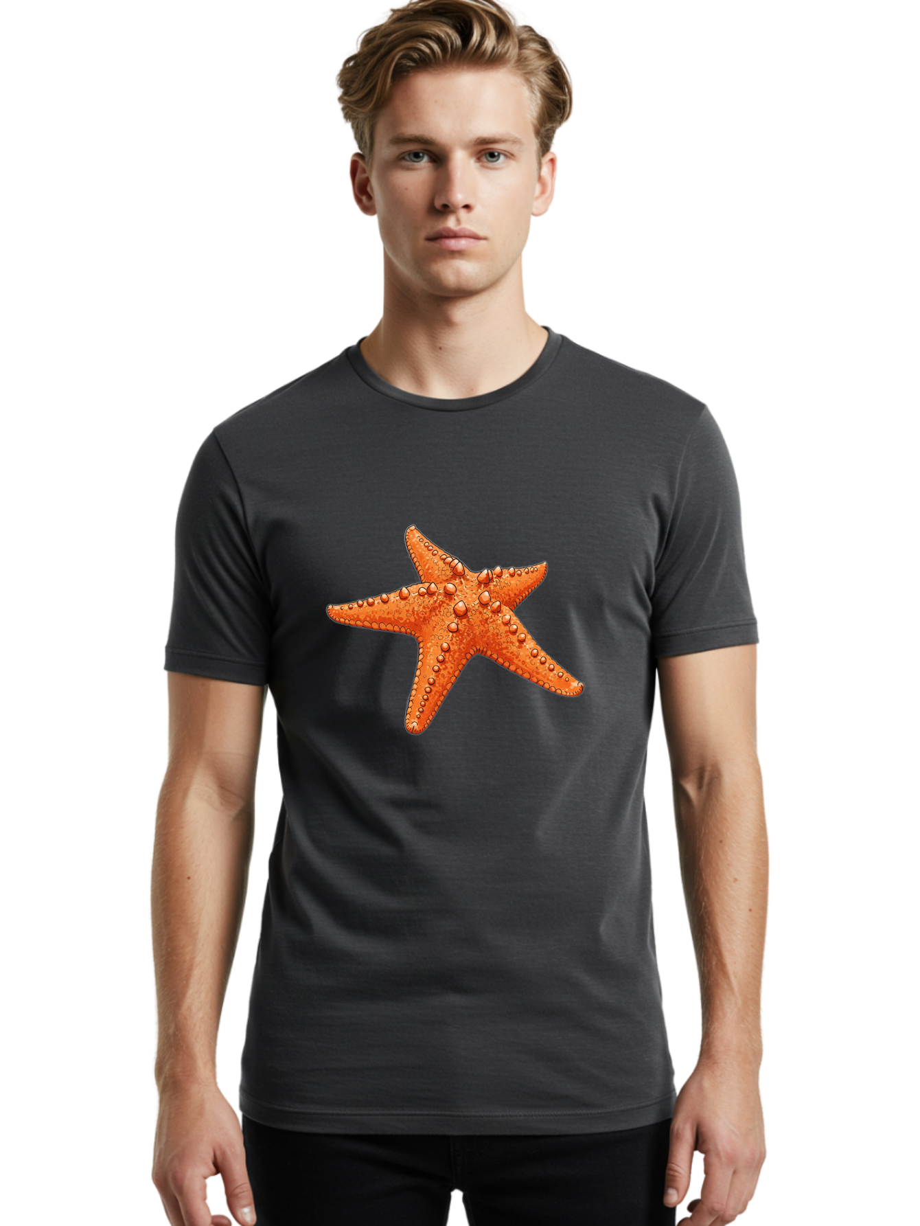 Starfish-1 Men'S Graphic Tee, 100% Cotton, Comfortable Casual Summer Wear, Machine Washable, Vintage Camera, Old Camera, Antique Camera, Black Camera, Classic Photography, Photography Equipment, Nostalgic Device, Film Camera, Camera Art Bal394