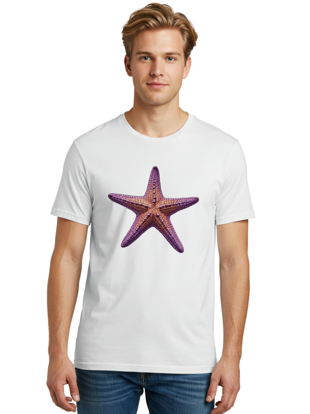 Starfish-2 Men'S Graphic Tee, 100% Cotton, Comfortable Casual Summer Wear, Machine Washable, Vintage Camera, Old Camera, Antique Camera, Black Camera, Classic Photography, Photography Equipment, Nostalgic Device, Film Camera, Camera Art Bal395