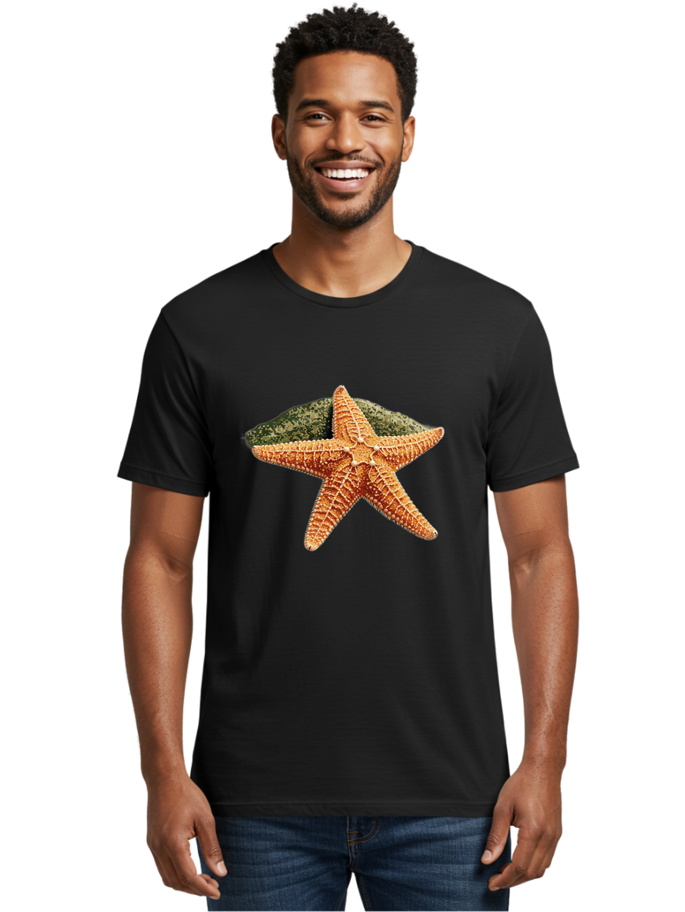 Starfish-3 Men'S Graphic Tee, 100% Cotton, Comfortable Casual Summer Wear, Machine Washable, Vintage Camera, Old Camera, Antique Camera, Black Camera, Classic Photography, Photography Equipment, Nostalgic Device, Film Camera, Camera Art Bal396