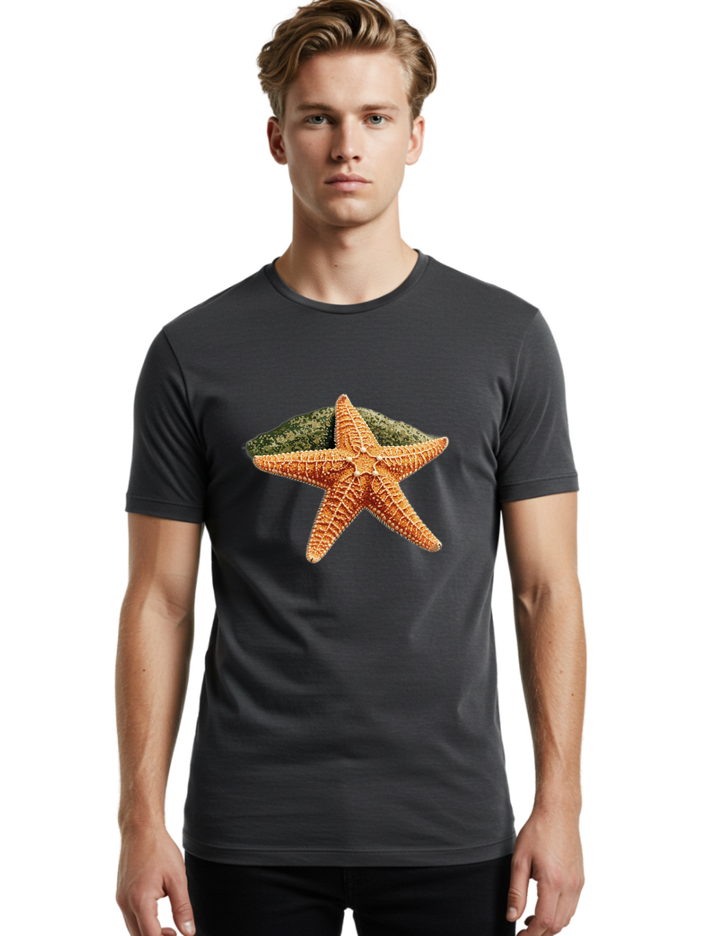 Starfish-3 Men'S Graphic Tee, 100% Cotton, Comfortable Casual Summer Wear, Machine Washable, Vintage Camera, Old Camera, Antique Camera, Black Camera, Classic Photography, Photography Equipment, Nostalgic Device, Film Camera, Camera Art Bal396