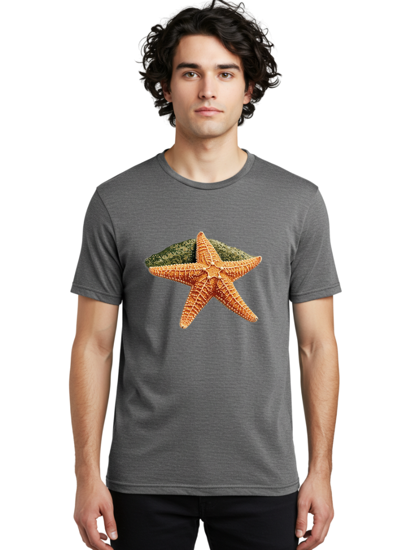 Starfish-3 Men'S Graphic Tee, 100% Cotton, Comfortable Casual Summer Wear, Machine Washable, Vintage Camera, Old Camera, Antique Camera, Black Camera, Classic Photography, Photography Equipment, Nostalgic Device, Film Camera, Camera Art Bal396
