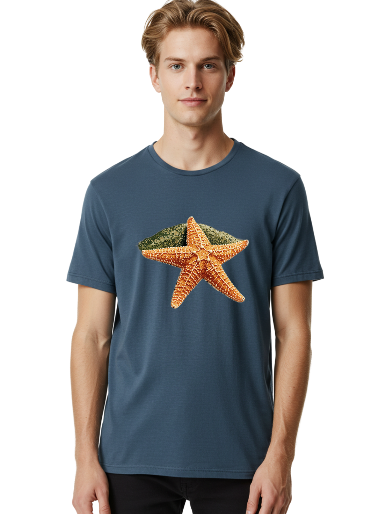 Starfish-3 Men'S Graphic Tee, 100% Cotton, Comfortable Casual Summer Wear, Machine Washable, Vintage Camera, Old Camera, Antique Camera, Black Camera, Classic Photography, Photography Equipment, Nostalgic Device, Film Camera, Camera Art Bal396
