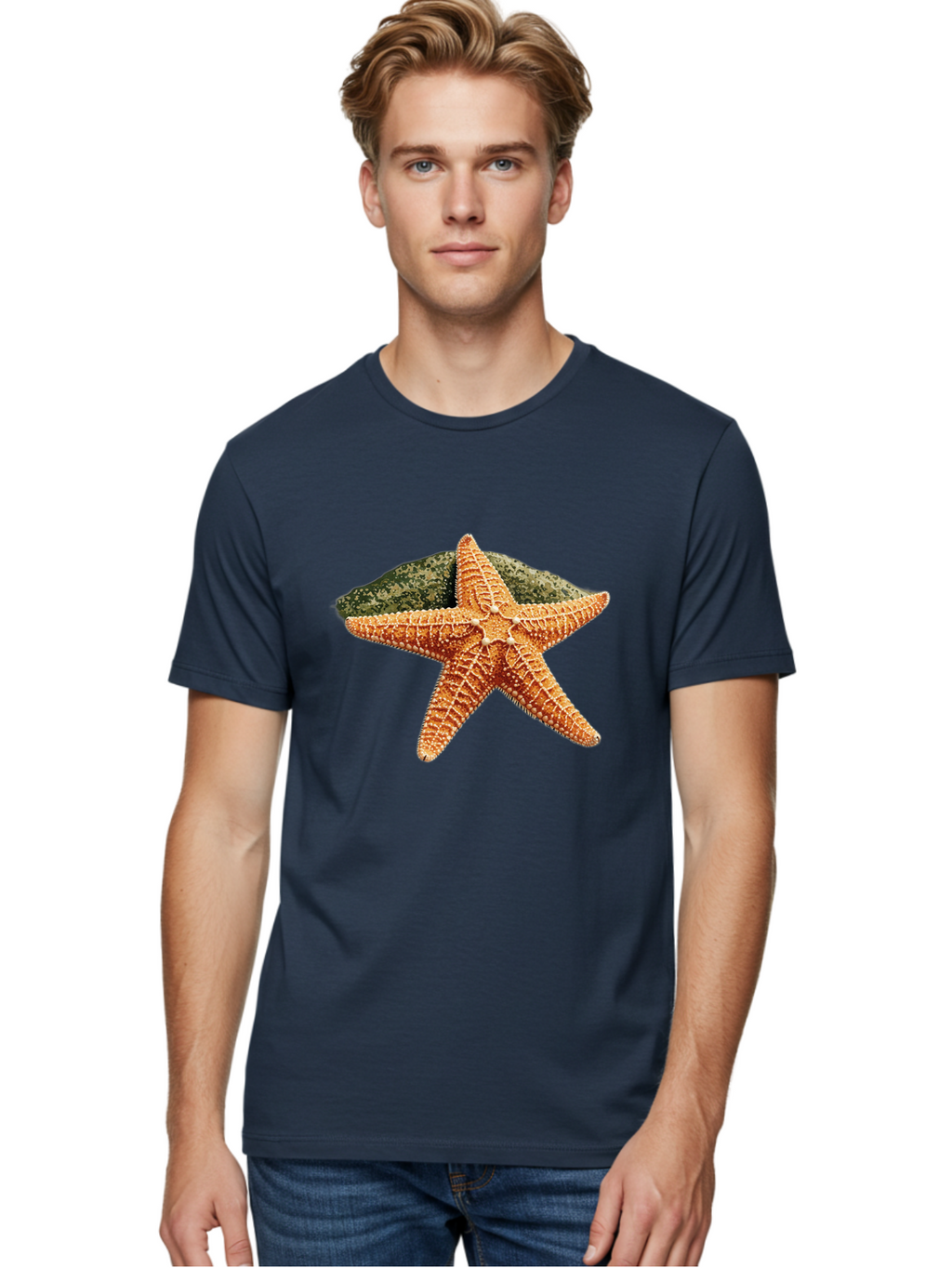 Starfish-3 Men'S Graphic Tee, 100% Cotton, Comfortable Casual Summer Wear, Machine Washable, Vintage Camera, Old Camera, Antique Camera, Black Camera, Classic Photography, Photography Equipment, Nostalgic Device, Film Camera, Camera Art Bal396