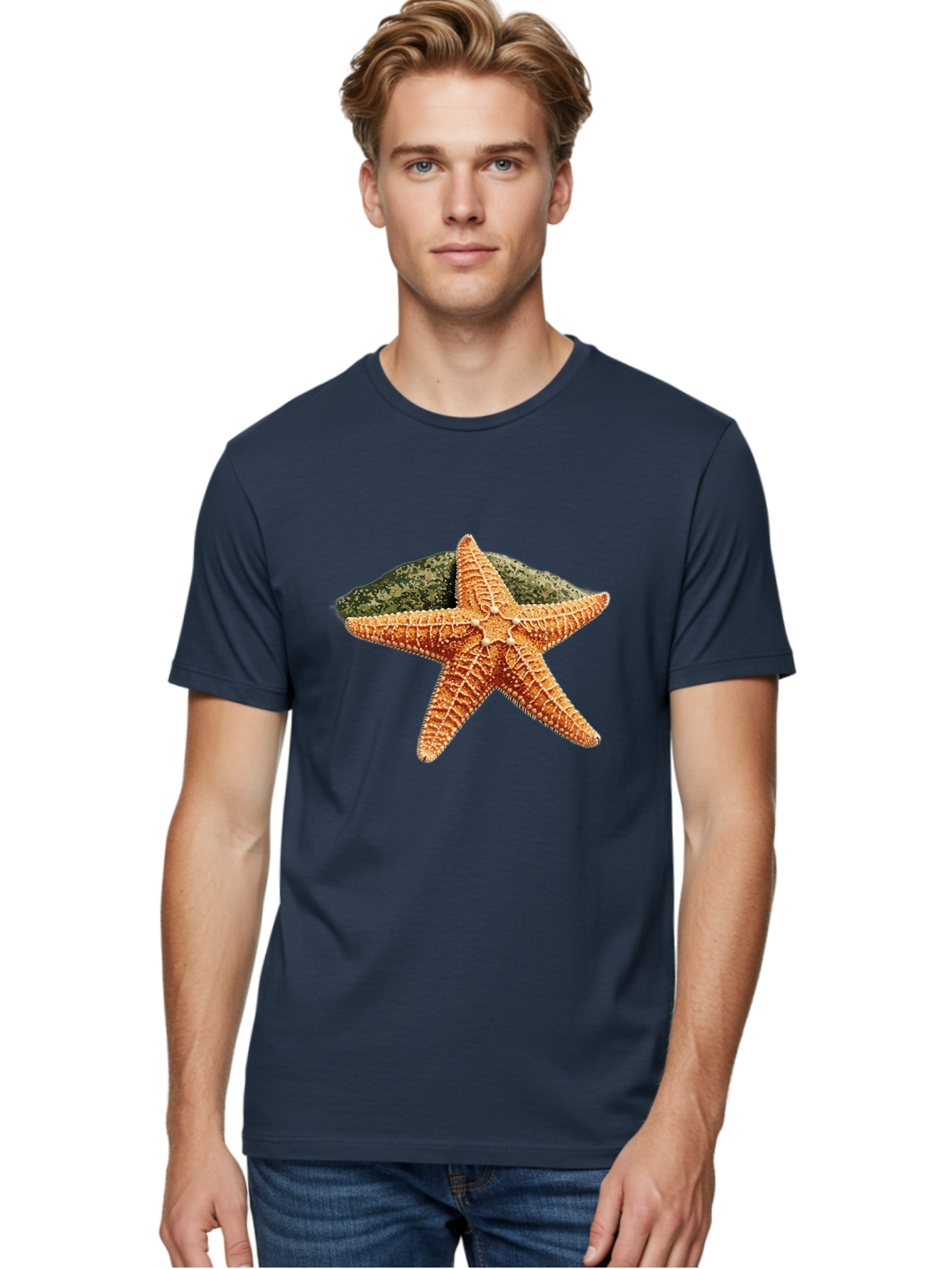 Starfish-3 Men'S Graphic Tee, 100% Cotton, Comfortable Casual Summer Wear, Machine Washable, Vintage Camera, Old Camera, Antique Camera, Black Camera, Classic Photography, Photography Equipment, Nostalgic Device, Film Camera, Camera Art Bal396