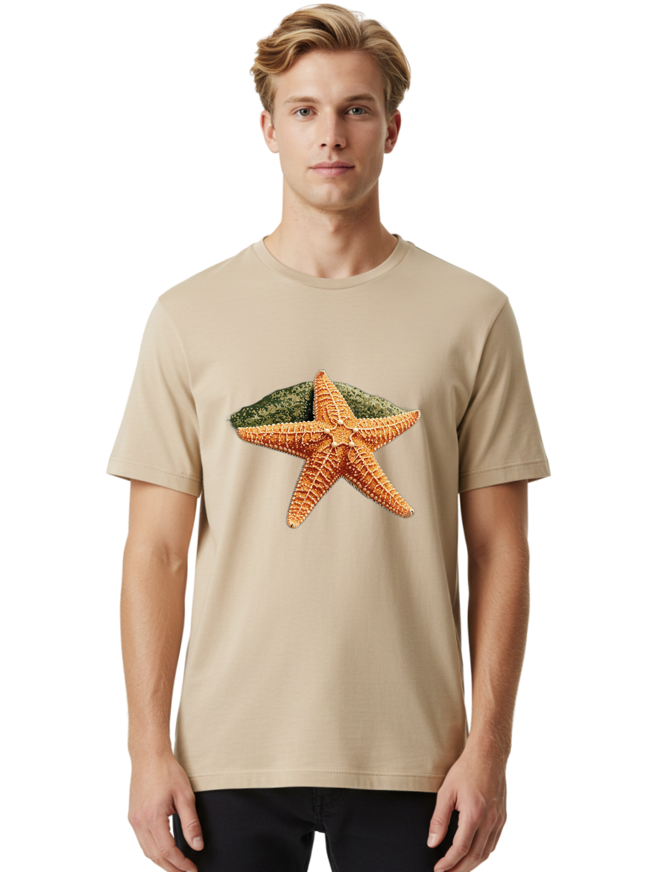 Starfish-3 Men'S Graphic Tee, 100% Cotton, Comfortable Casual Summer Wear, Machine Washable, Vintage Camera, Old Camera, Antique Camera, Black Camera, Classic Photography, Photography Equipment, Nostalgic Device, Film Camera, Camera Art Bal396