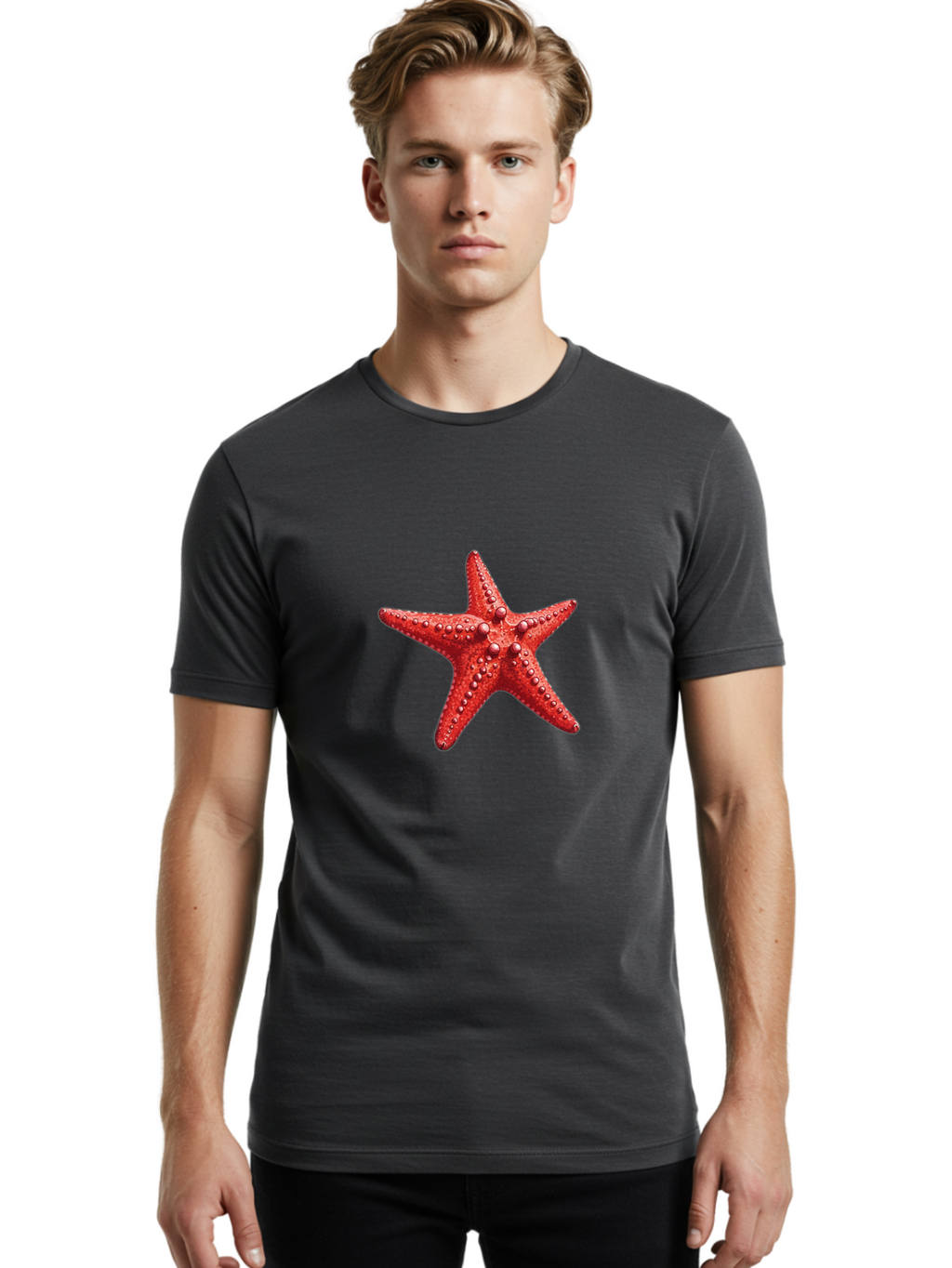 Starfish-4 Men'S Graphic Tee, 100% Cotton, Comfortable Casual Summer Wear, Machine Washable, Vintage Camera, Old Camera, Antique Camera, Black Camera, Classic Photography, Photography Equipment, Nostalgic Device, Film Camera, Camera Art Bal397