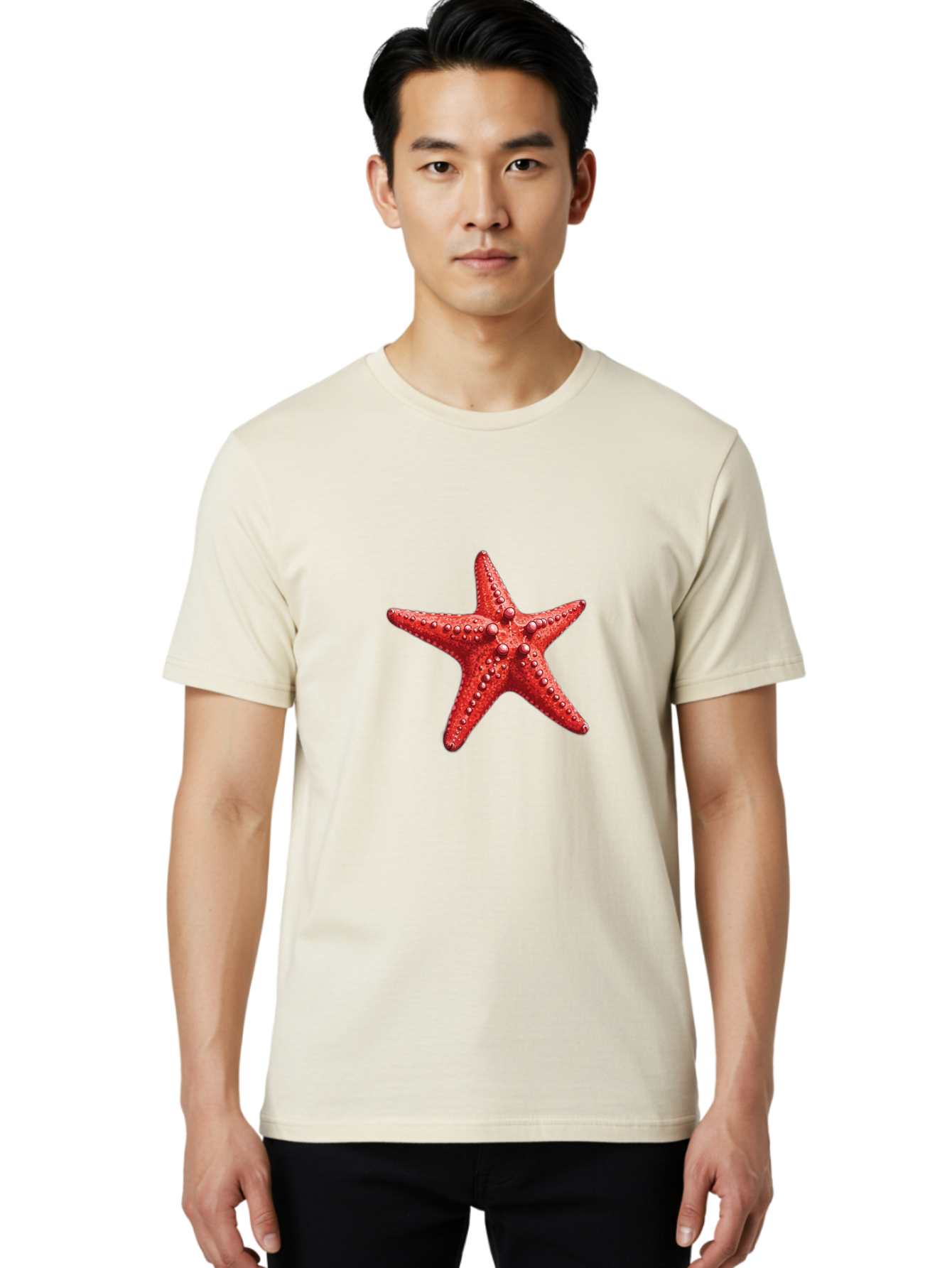 Starfish-4 Men'S Graphic Tee, 100% Cotton, Comfortable Casual Summer Wear, Machine Washable, Vintage Camera, Old Camera, Antique Camera, Black Camera, Classic Photography, Photography Equipment, Nostalgic Device, Film Camera, Camera Art Bal397