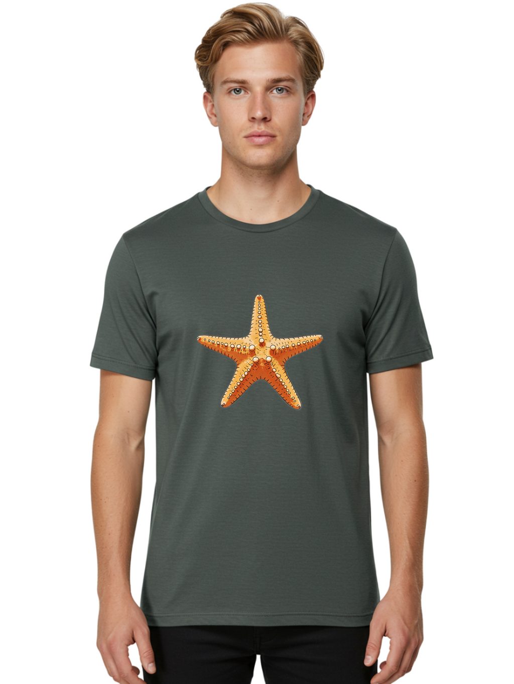 Starfish-5 Men'S Graphic Tee, 100% Cotton, Comfortable Casual Summer Wear, Machine Washable, Vintage Camera, Old Camera, Antique Camera, Black Camera, Classic Photography, Photography Equipment, Nostalgic Device, Film Camera, Camera Art Bal398