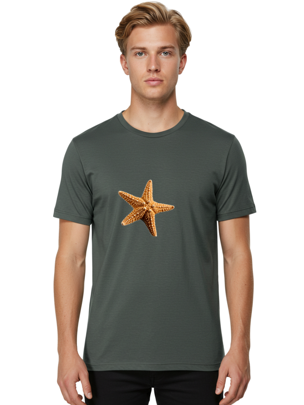 Starfish Men'S Graphic Tee, 100% Cotton, Comfortable Casual Summer Wear, Machine Washable, Vintage Camera, Old Camera, Antique Camera, Black Camera, Classic Photography, Photography Equipment, Nostalgic Device, Film Camera, Camera Art Bal399