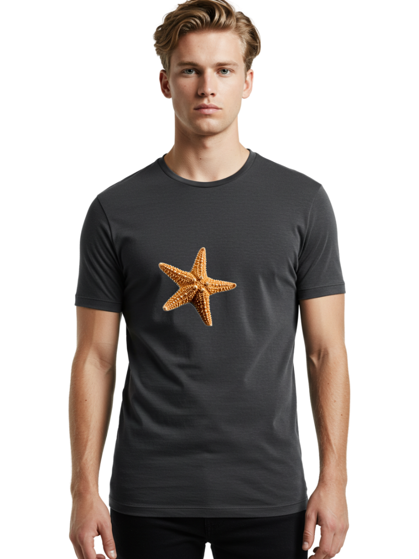 Starfish Men'S Graphic Tee, 100% Cotton, Comfortable Casual Summer Wear, Machine Washable, Vintage Camera, Old Camera, Antique Camera, Black Camera, Classic Photography, Photography Equipment, Nostalgic Device, Film Camera, Camera Art Bal399