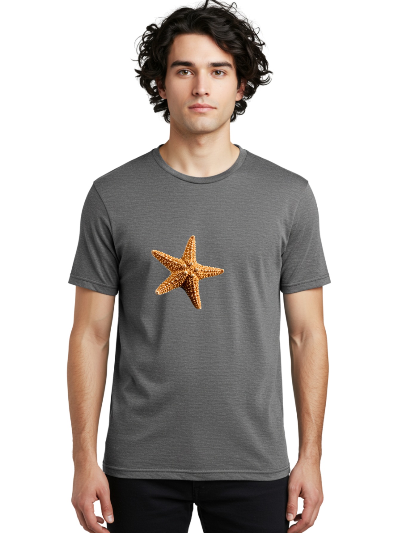 Starfish Men'S Graphic Tee, 100% Cotton, Comfortable Casual Summer Wear, Machine Washable, Vintage Camera, Old Camera, Antique Camera, Black Camera, Classic Photography, Photography Equipment, Nostalgic Device, Film Camera, Camera Art Bal399