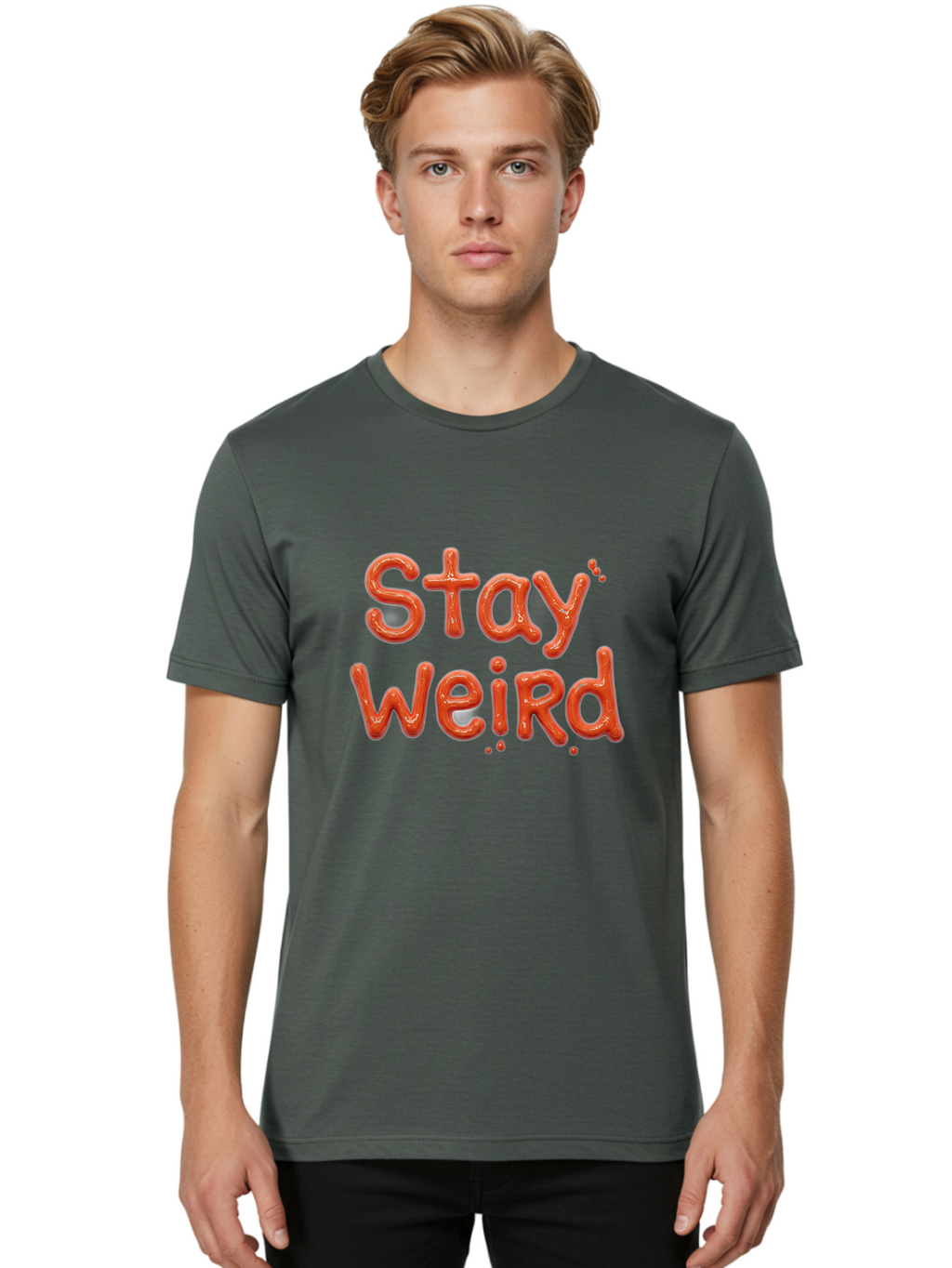 Stay-Weird-1 Men'S Graphic Tee, 100% Cotton, Comfortable Casual Summer Wear, Machine Washable, Vintage Camera, Old Camera, Antique Camera, Black Camera, Classic Photography, Photography Equipment, Nostalgic Device, Film Camera, Camera Art Bal400