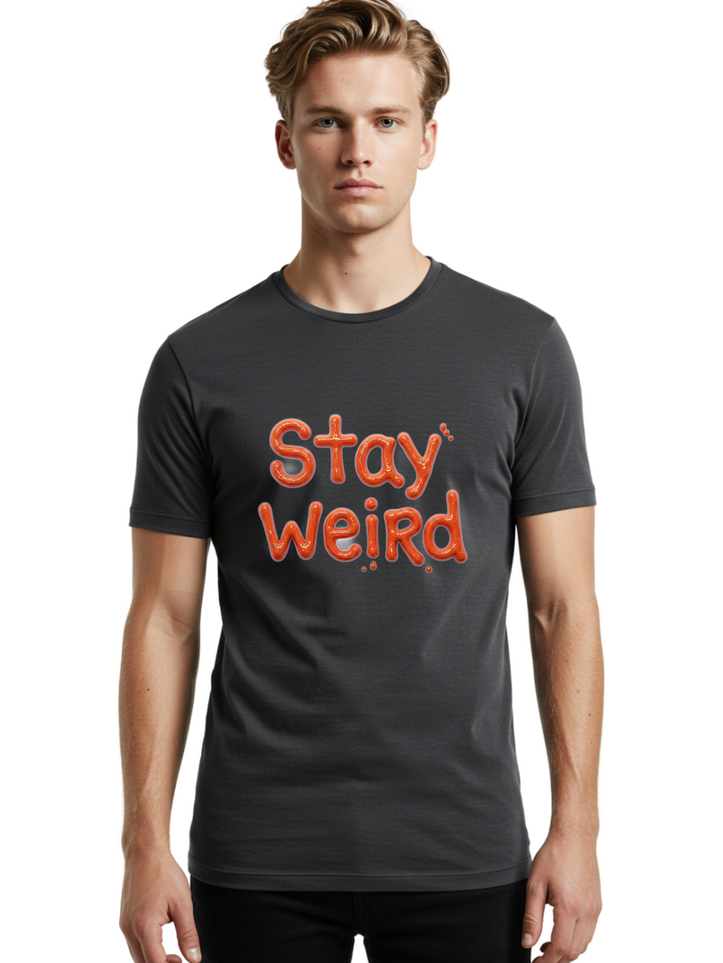 Stay-Weird-1 Men'S Graphic Tee, 100% Cotton, Comfortable Casual Summer Wear, Machine Washable, Vintage Camera, Old Camera, Antique Camera, Black Camera, Classic Photography, Photography Equipment, Nostalgic Device, Film Camera, Camera Art Bal400