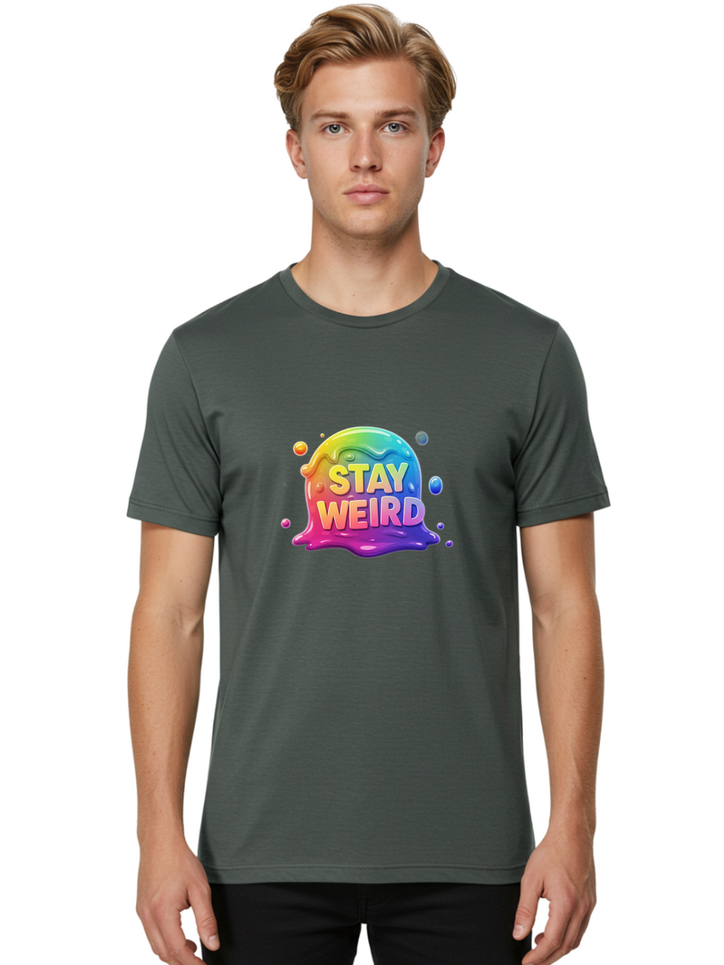 Stay-Weird-2 Men'S Graphic Tee, 100% Cotton, Comfortable Casual Summer Wear, Machine Washable, Vintage Camera, Old Camera, Antique Camera, Black Camera, Classic Photography, Photography Equipment, Nostalgic Device, Film Camera, Camera Art Bal401