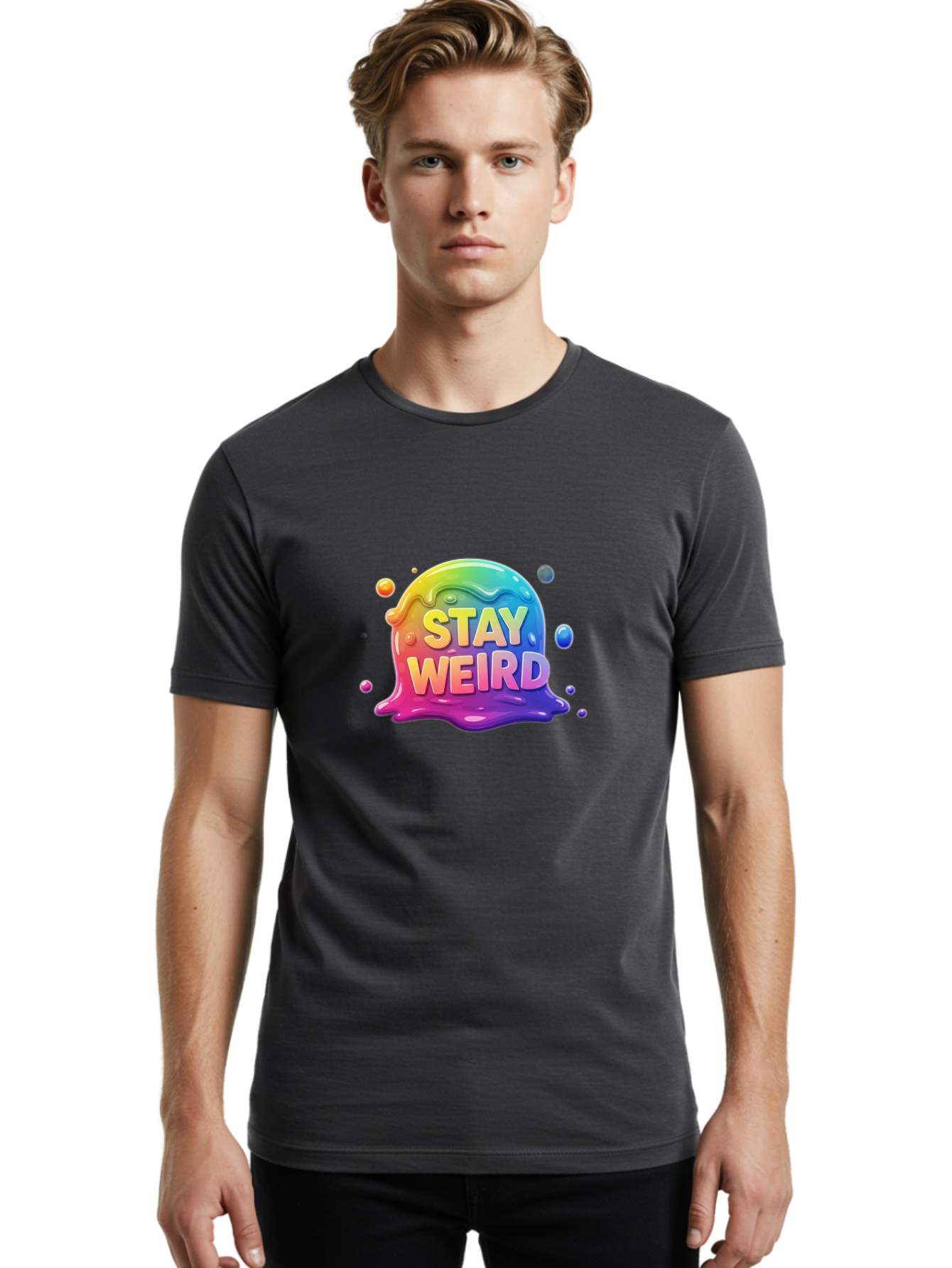 Stay-Weird-2 Men'S Graphic Tee, 100% Cotton, Comfortable Casual Summer Wear, Machine Washable, Vintage Camera, Old Camera, Antique Camera, Black Camera, Classic Photography, Photography Equipment, Nostalgic Device, Film Camera, Camera Art Bal401
