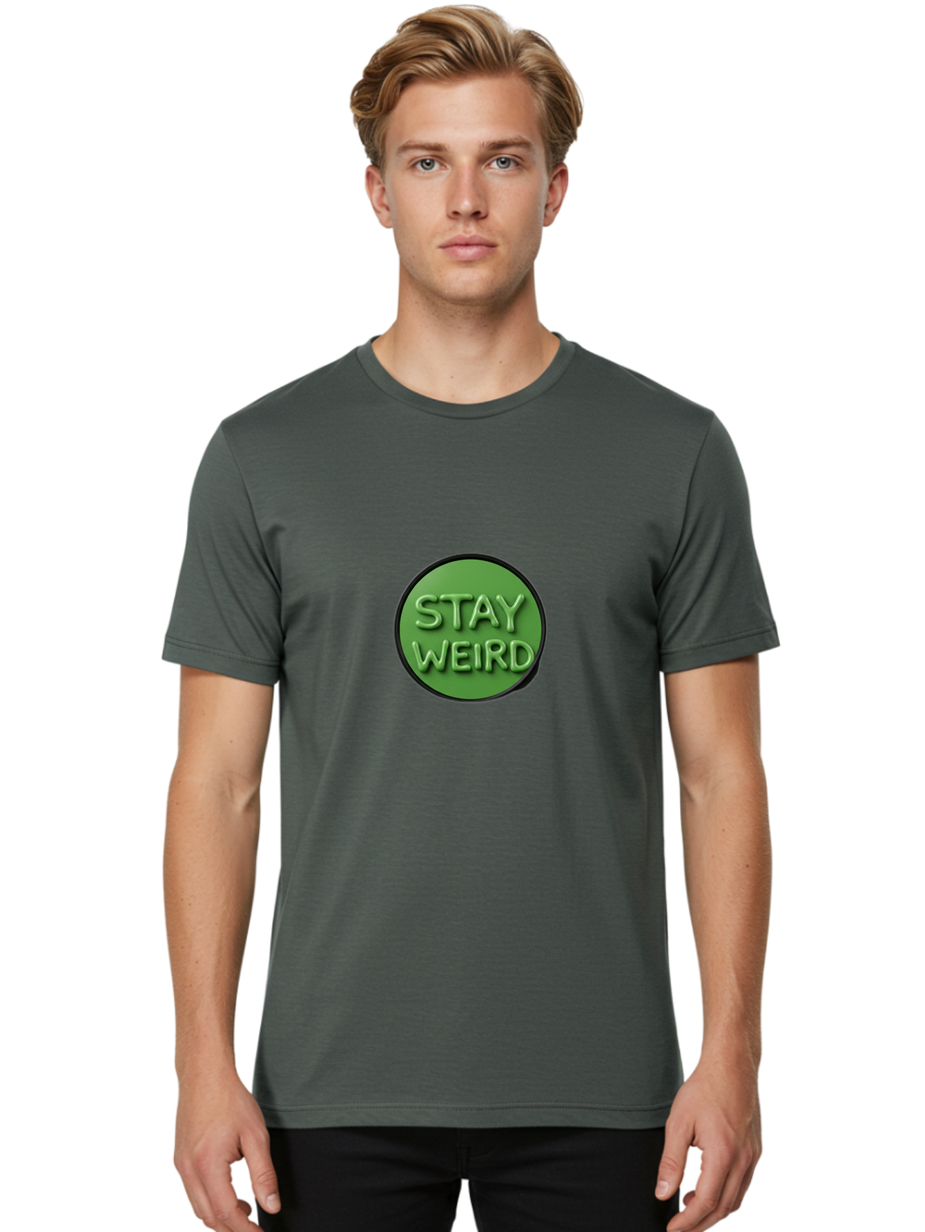 Stay-Weird-4 Men'S Graphic Tee, 100% Cotton, Comfortable Casual Summer Wear, Machine Washable, Vintage Camera, Old Camera, Antique Camera, Black Camera, Classic Photography, Photography Equipment, Nostalgic Device, Film Camera, Camera Art Bal403