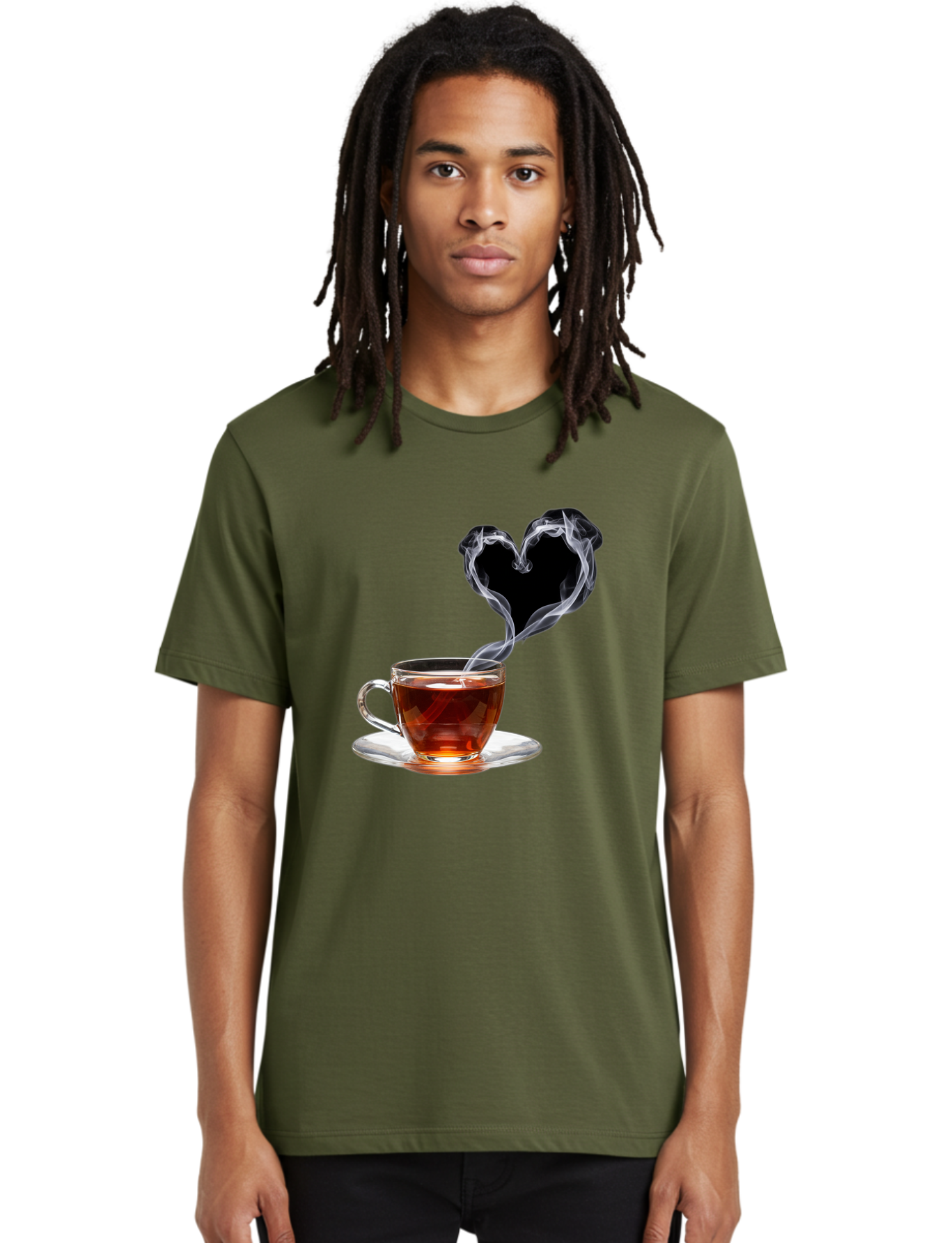 Steaming-Tea-Cup Men'S Graphic Tee, 100% Cotton, Comfortable Casual Summer Wear, Machine Washable, Vintage Camera, Old Camera, Antique Camera, Black Camera, Classic Photography, Photography Equipment, Nostalgic Device, Film Camera, Camera Art Bal406