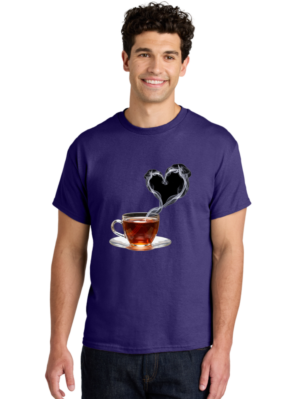 Steaming-Tea-Cup Men'S Graphic Tee, 100% Cotton, Comfortable Casual Summer Wear, Machine Washable, Vintage Camera, Old Camera, Antique Camera, Black Camera, Classic Photography, Photography Equipment, Nostalgic Device, Film Camera, Camera Art Bal406