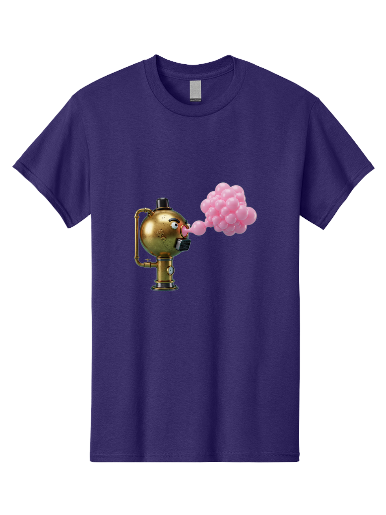 Steampunk-Bubble-Machine Men'S Graphic Tee, 100% Cotton, Comfortable Casual Summer Wear, Machine Washable, Vintage Camera, Old Camera, Antique Camera, Black Camera, Classic Photography, Photography Equipment, Nostalgic Device, Film Camera, Bal408