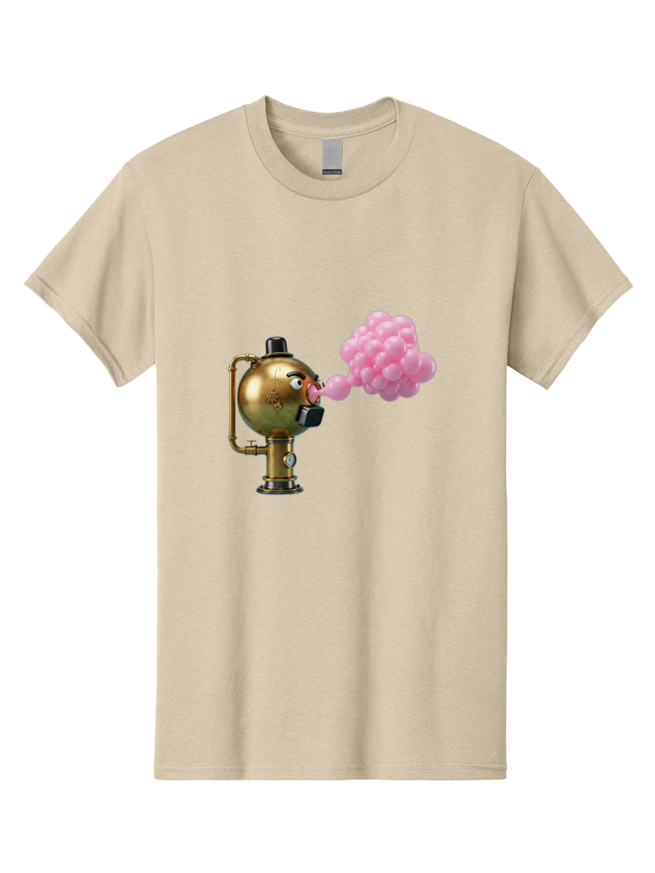 Steampunk-Bubble-Machine Men'S Graphic Tee, 100% Cotton, Comfortable Casual Summer Wear, Machine Washable, Vintage Camera, Old Camera, Antique Camera, Black Camera, Classic Photography, Photography Equipment, Nostalgic Device, Film Camera, Bal408