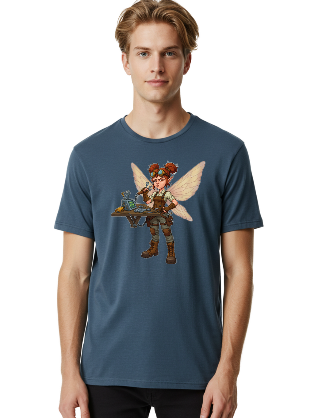 Steampunk-Fairy Men'S Graphic Tee, 100% Cotton, Comfortable Casual Summer Wear, Machine Washable, Vintage Camera, Old Camera, Antique Camera, Black Camera, Classic Photography, Photography Equipment, Nostalgic Device, Film Camera, Camera Art Bal411
