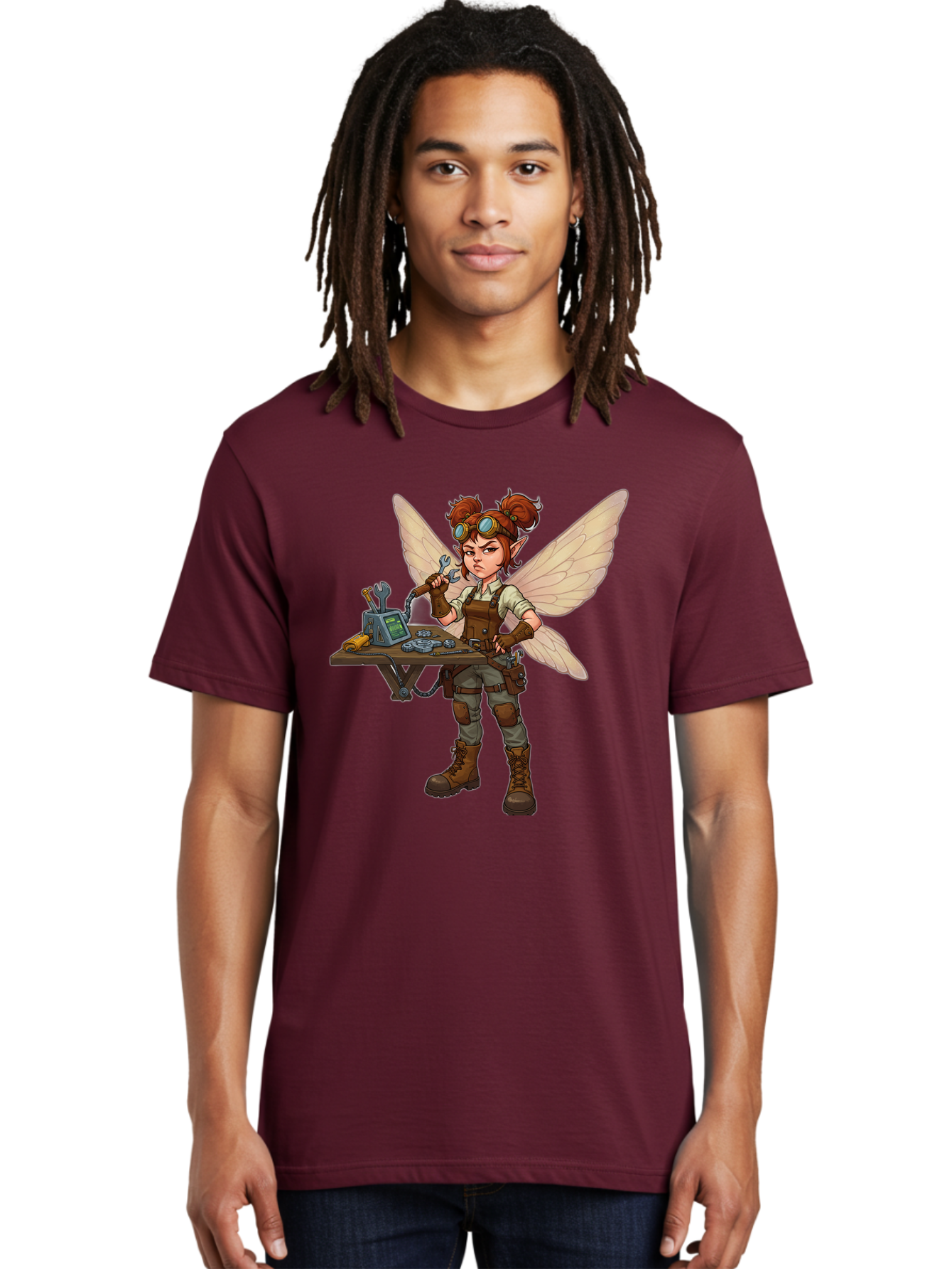 Steampunk-Fairy Men'S Graphic Tee, 100% Cotton, Comfortable Casual Summer Wear, Machine Washable, Vintage Camera, Old Camera, Antique Camera, Black Camera, Classic Photography, Photography Equipment, Nostalgic Device, Film Camera, Camera Art Bal411