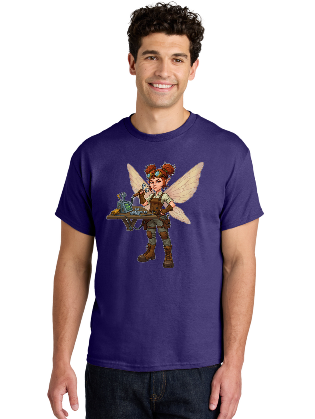 Steampunk-Fairy Men'S Graphic Tee, 100% Cotton, Comfortable Casual Summer Wear, Machine Washable, Vintage Camera, Old Camera, Antique Camera, Black Camera, Classic Photography, Photography Equipment, Nostalgic Device, Film Camera, Camera Art Bal411
