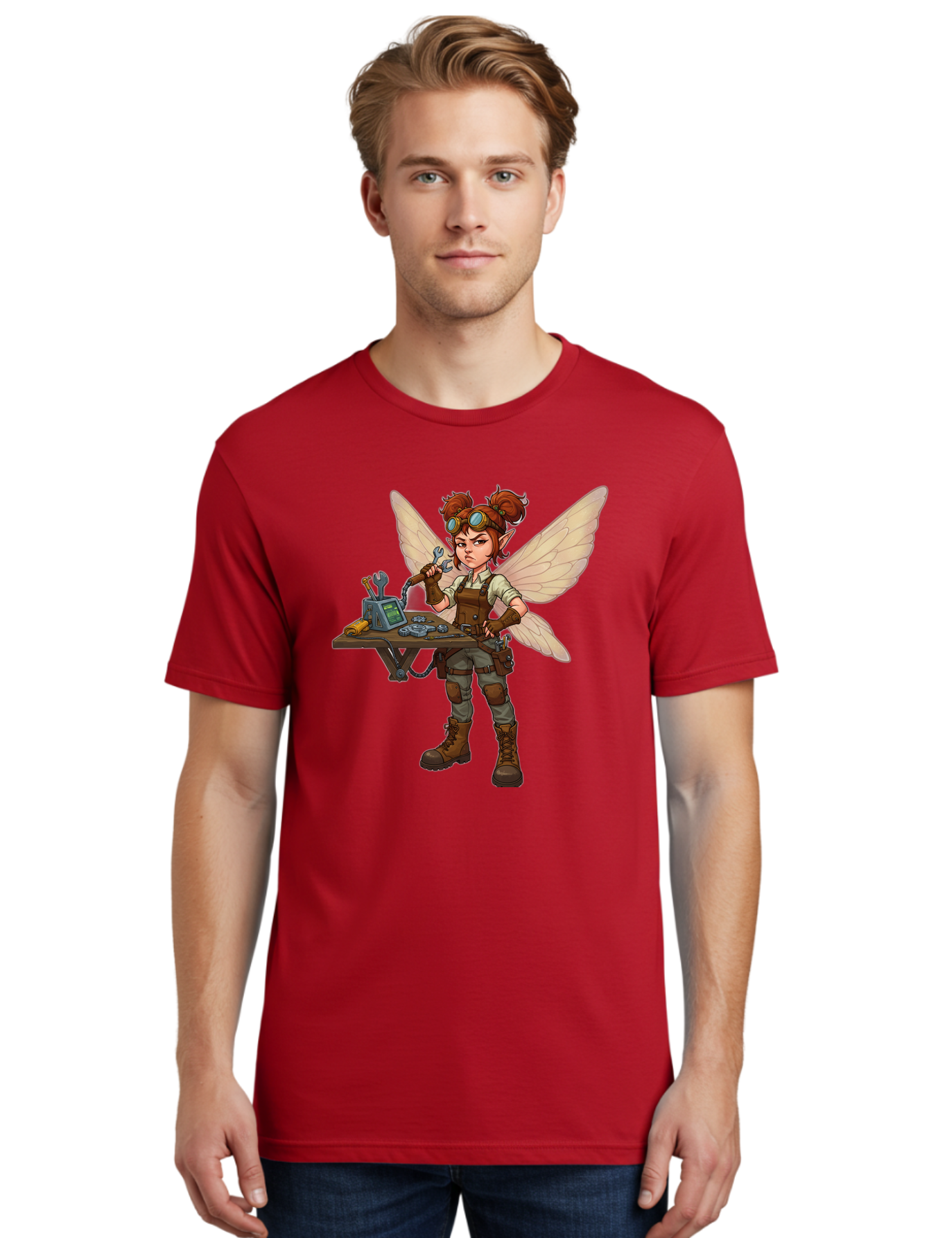Steampunk-Fairy Men'S Graphic Tee, 100% Cotton, Comfortable Casual Summer Wear, Machine Washable, Vintage Camera, Old Camera, Antique Camera, Black Camera, Classic Photography, Photography Equipment, Nostalgic Device, Film Camera, Camera Art Bal411