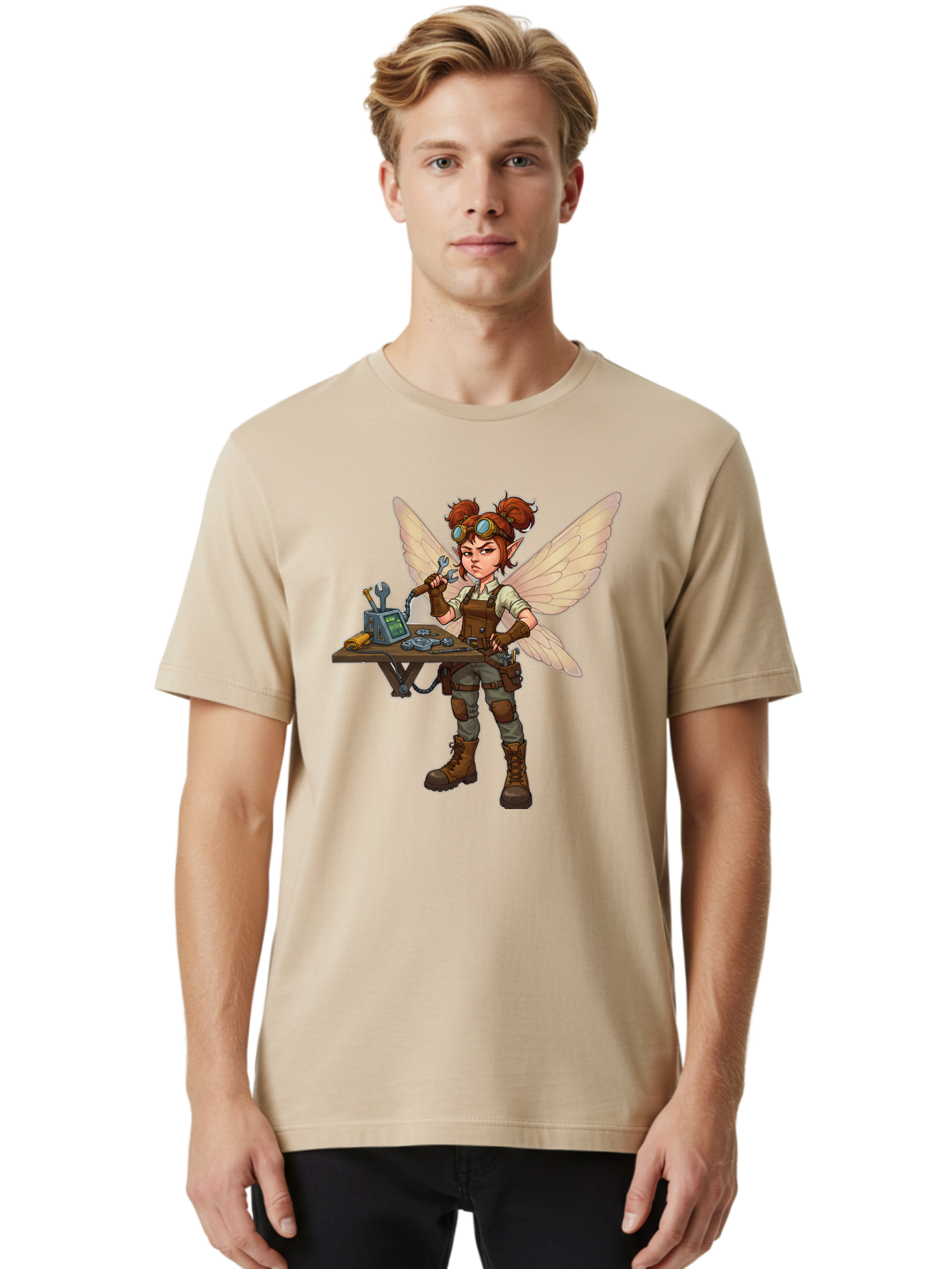 Steampunk-Fairy Men'S Graphic Tee, 100% Cotton, Comfortable Casual Summer Wear, Machine Washable, Vintage Camera, Old Camera, Antique Camera, Black Camera, Classic Photography, Photography Equipment, Nostalgic Device, Film Camera, Camera Art Bal411