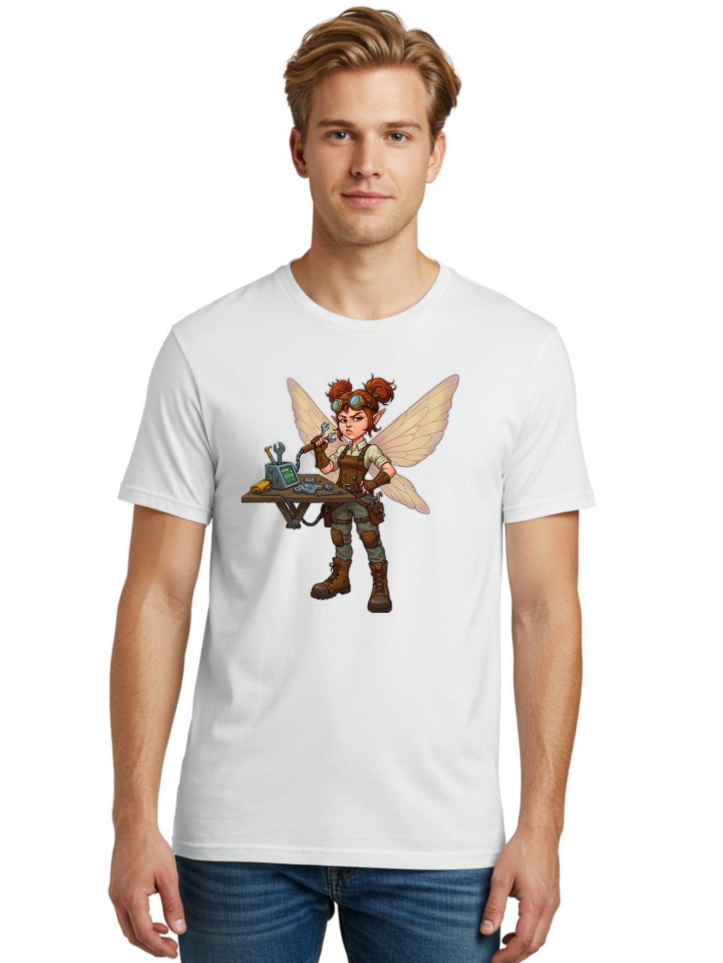 Steampunk-Fairy Men'S Graphic Tee, 100% Cotton, Comfortable Casual Summer Wear, Machine Washable, Vintage Camera, Old Camera, Antique Camera, Black Camera, Classic Photography, Photography Equipment, Nostalgic Device, Film Camera, Camera Art Bal411