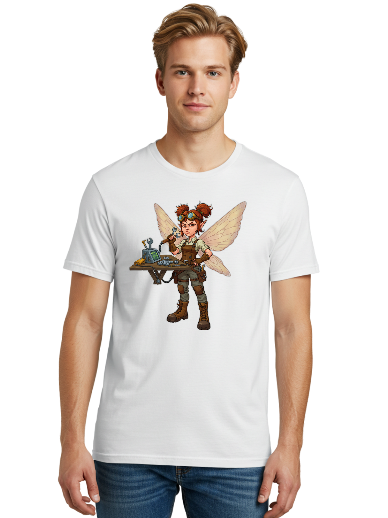 Steampunk-Fairy Men'S Graphic Tee, 100% Cotton, Comfortable Casual Summer Wear, Machine Washable, Vintage Camera, Old Camera, Antique Camera, Black Camera, Classic Photography, Photography Equipment, Nostalgic Device, Film Camera, Camera Art Bal411