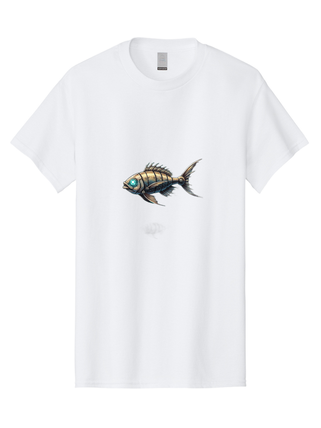 Steampunk-Fish-2 Men'S Graphic Tee, 100% Cotton, Comfortable Casual Summer Wear, Machine Washable, Vintage Camera, Old Camera, Antique Camera, Black Camera, Classic Photography, Photography Equipment, Nostalgic Device, Film Camera, Camera Art Bal413