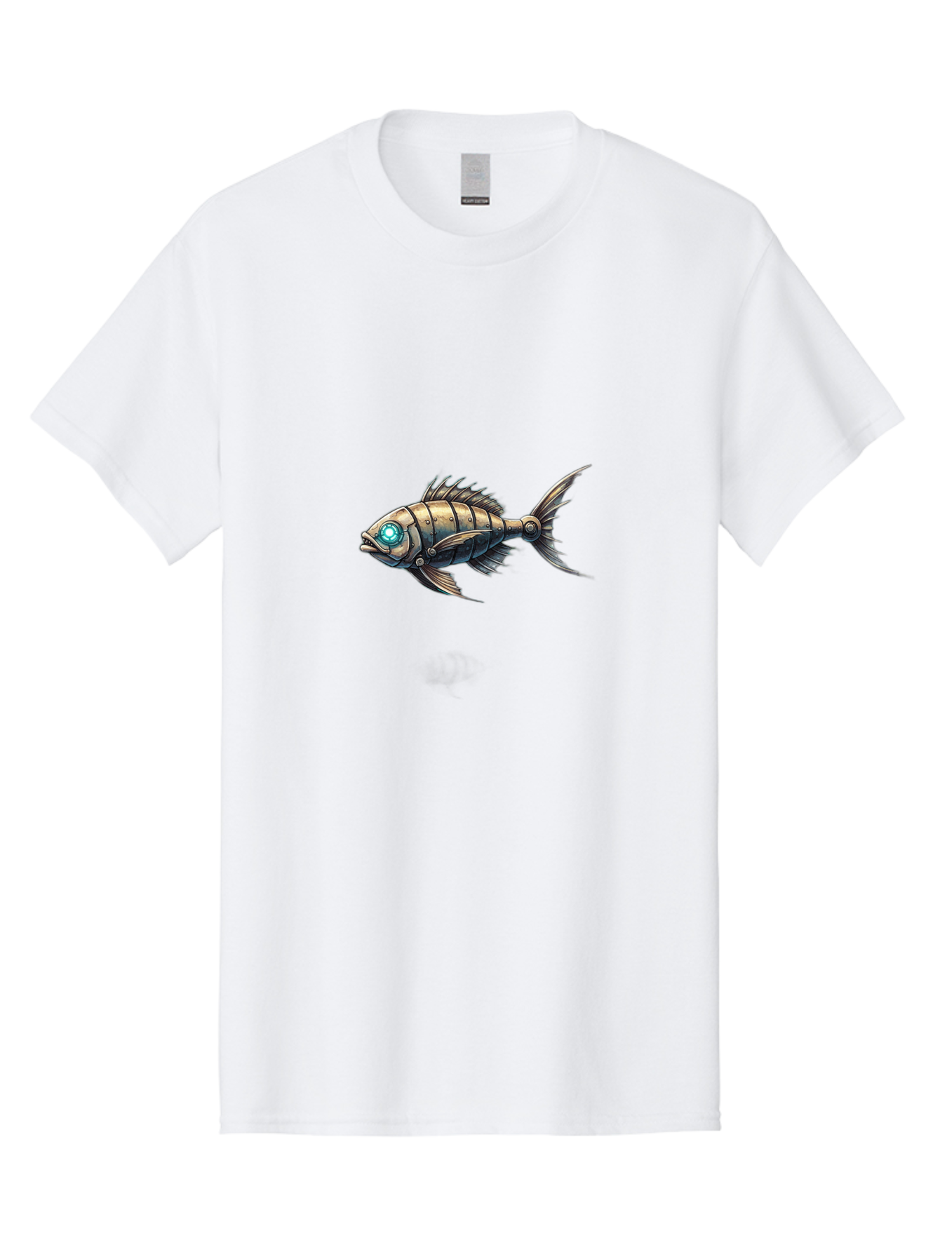 Steampunk-Fish-2 Men'S Graphic Tee, 100% Cotton, Comfortable Casual Summer Wear, Machine Washable, Vintage Camera, Old Camera, Antique Camera, Black Camera, Classic Photography, Photography Equipment, Nostalgic Device, Film Camera, Camera Art Bal413