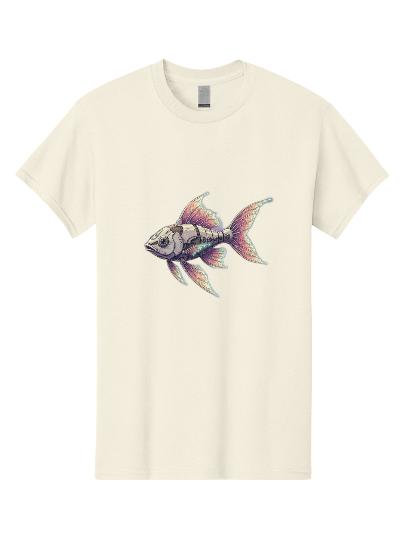 Steampunk-Fish-4 Men'S Graphic Tee, 100% Cotton, Comfortable Casual Summer Wear, Machine Washable, Vintage Camera, Old Camera, Antique Camera, Black Camera, Classic Photography, Photography Equipment, Nostalgic Device, Film Camera, Camera Art Bal415