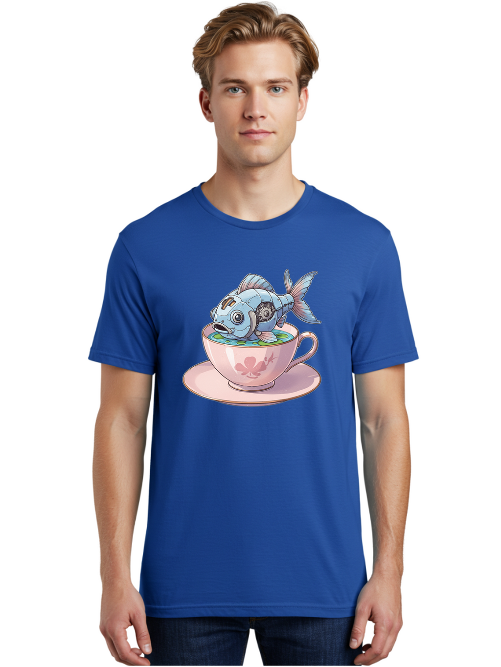 Steampunk-Fish-5 Men'S Graphic Tee, 100% Cotton, Comfortable Casual Summer Wear, Machine Washable, Vintage Camera, Old Camera, Antique Camera, Black Camera, Classic Photography, Photography Equipment, Nostalgic Device, Film Camera, Camera Art Bal416