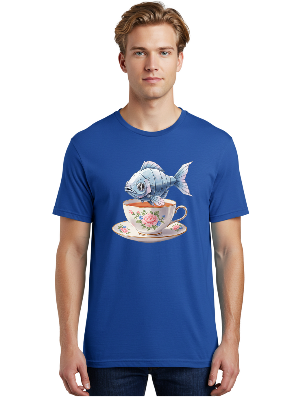 Steampunk-Fish-Tea Men'S Graphic Tee, 100% Cotton, Comfortable Casual Summer Wear, Machine Washable, Vintage Camera, Old Camera, Antique Camera, Black Camera, Classic Photography, Photography Equipment, Nostalgic Device, Film Camera, Bal418