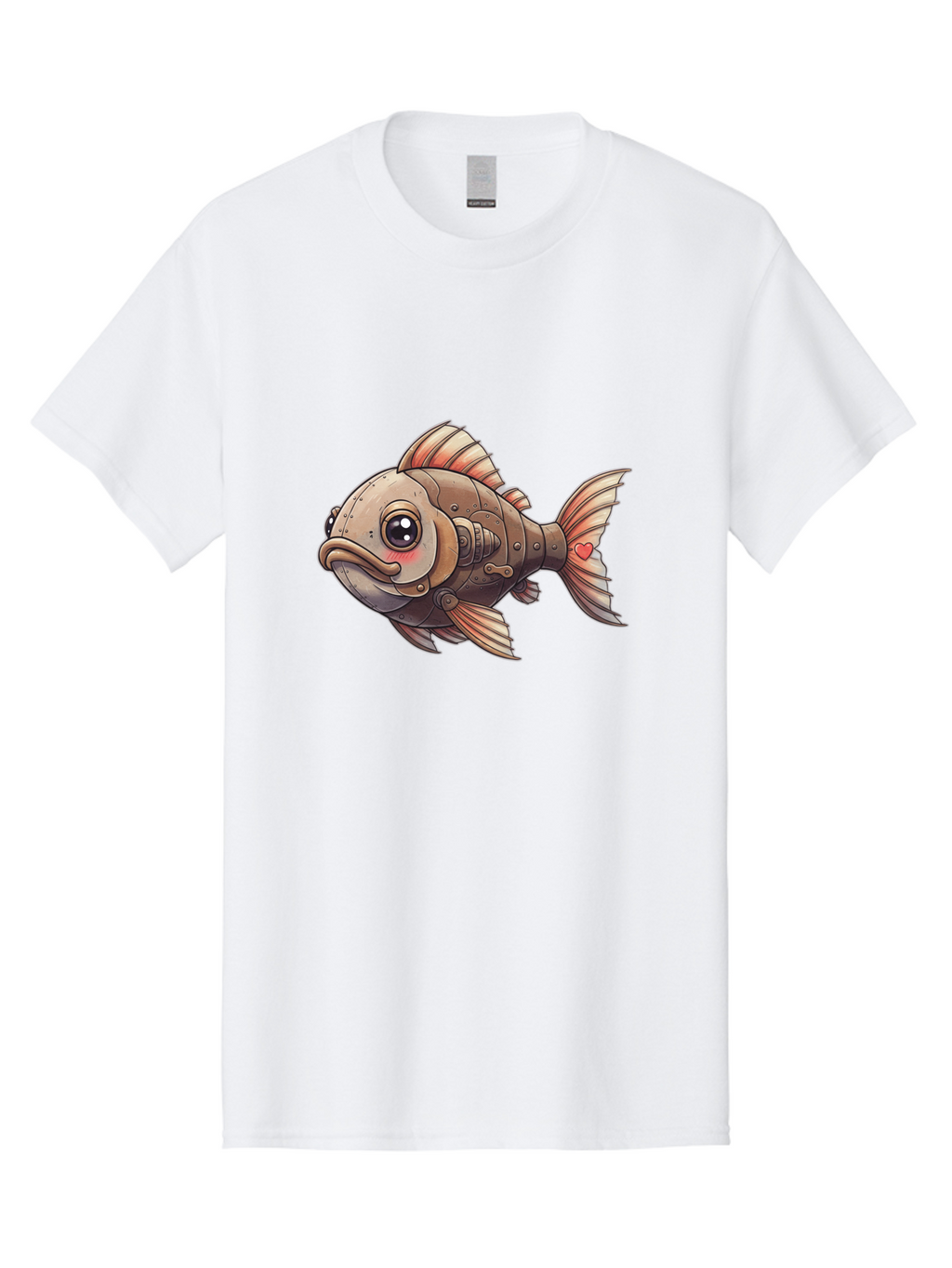 Steampunk-Fish Men'S Graphic Tee, 100% Cotton, Comfortable Casual Summer Wear, Machine Washable, Vintage Camera, Old Camera, Antique Camera, Black Camera, Classic Photography, Photography Equipment, Nostalgic Device, Film Camera, Camera Art Bal419