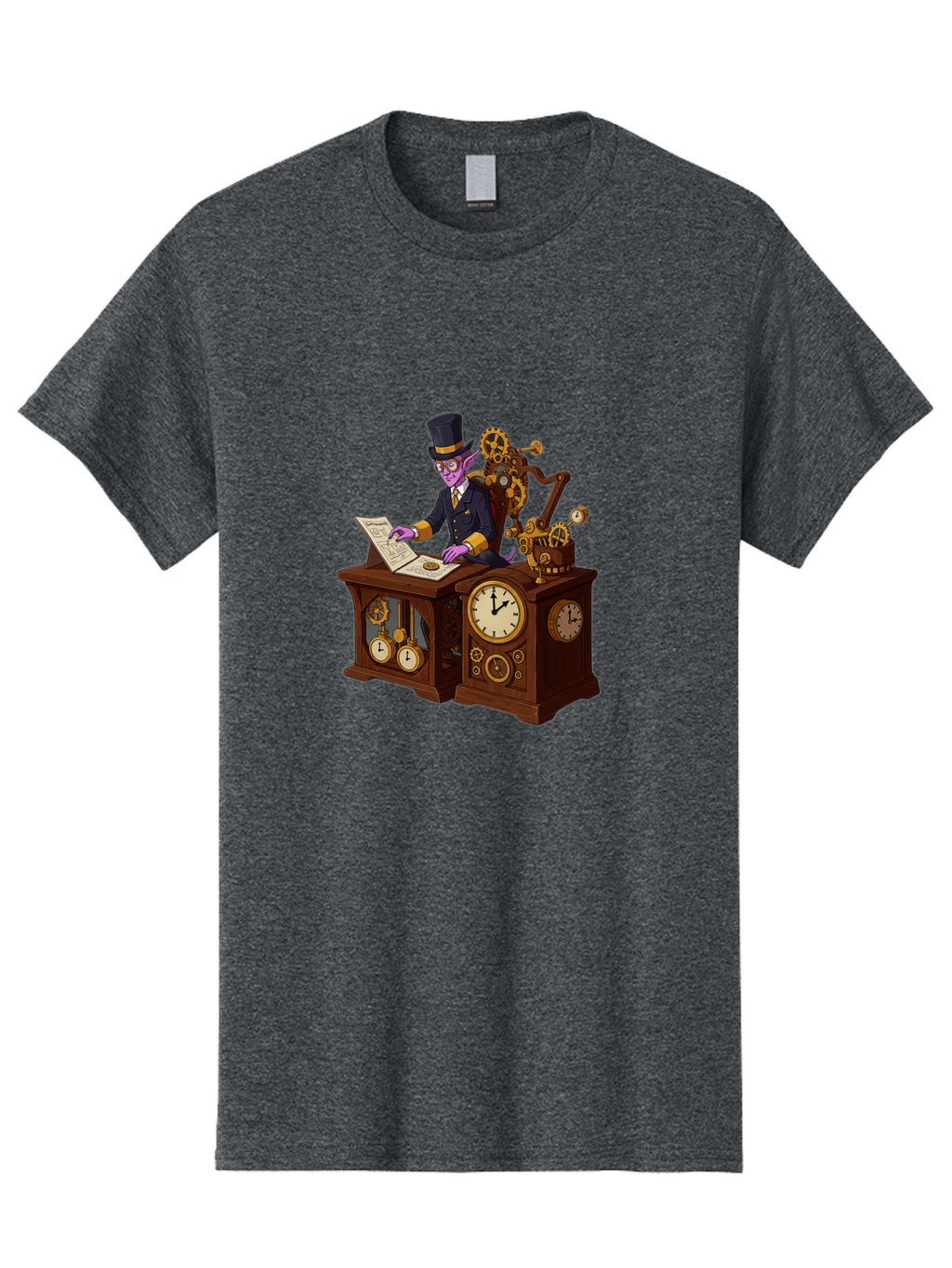 Steampunk-Timekeeper Men'S Graphic Tee, 100% Cotton, Comfortable Casual Summer Wear, Machine Washable, Vintage Camera, Old Camera, Antique Camera, Black Camera, Classic Photography, Photography Equipment, Nostalgic Device, Film Camera, Bal424