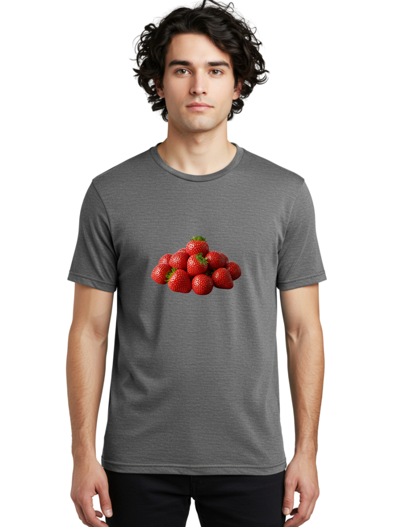 Strawberries Men'S Graphic Tee, 100% Cotton, Comfortable Casual Summer Wear, Machine Washable, Vintage Camera, Old Camera, Antique Camera, Black Camera, Classic Photography, Photography Equipment, Nostalgic Device, Film Camera, Camera Art Bal429