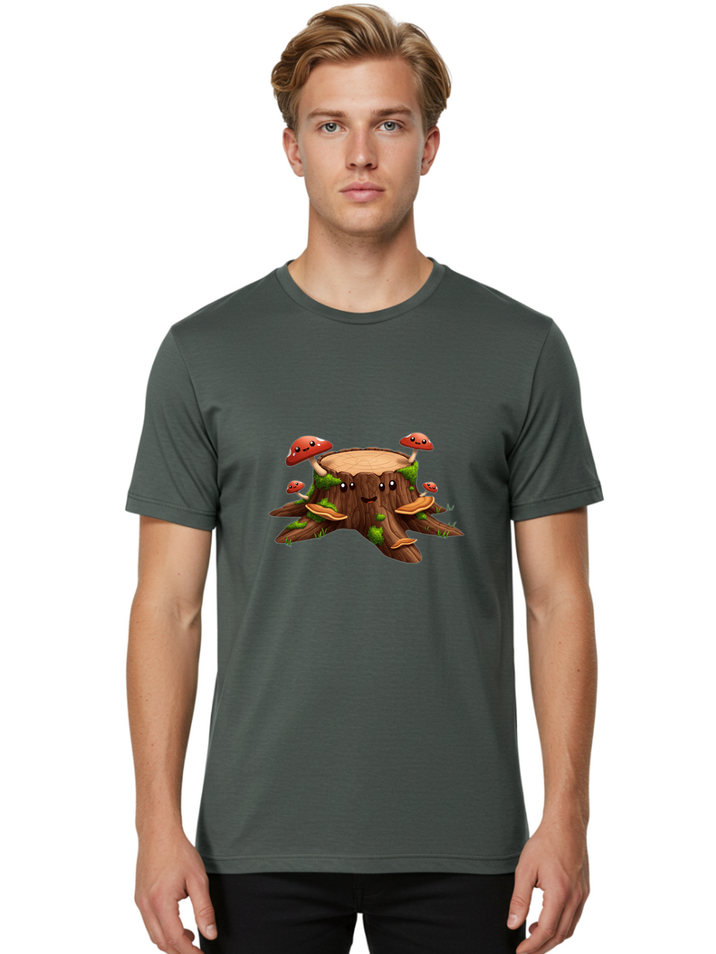 Stump-And-Mushrooms Men'S Graphic Tee, 100% Cotton, Comfortable Casual Summer Wear, Machine Washable, Vintage Camera, Old Camera, Antique Camera, Black Camera, Classic Photography, Photography Equipment, Nostalgic Device, Film Camera, Bal432