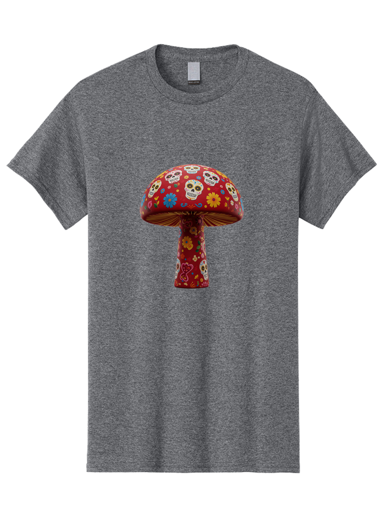 Sugar-Skull-Mushroom Men'S Graphic Tee, 100% Cotton, Comfortable Casual Summer Wear, Machine Washable, Vintage Camera, Old Camera, Antique Camera, Black Camera, Classic Photography, Photography Equipment, Nostalgic Device, Film Camera, Bal437