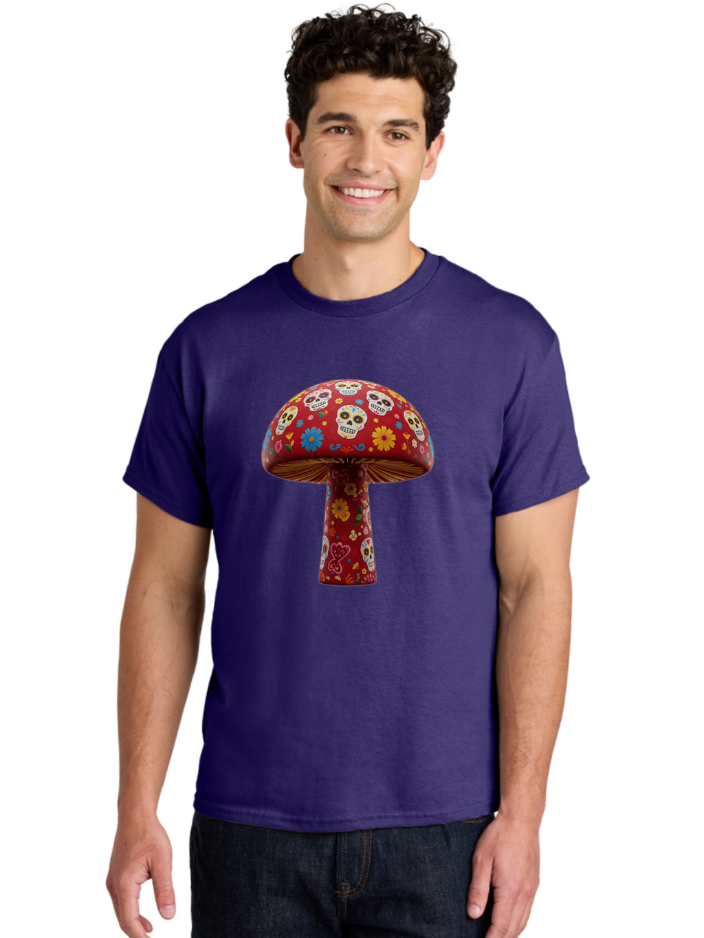 Sugar-Skull-Mushroom Men'S Graphic Tee, 100% Cotton, Comfortable Casual Summer Wear, Machine Washable, Vintage Camera, Old Camera, Antique Camera, Black Camera, Classic Photography, Photography Equipment, Nostalgic Device, Film Camera, Bal437