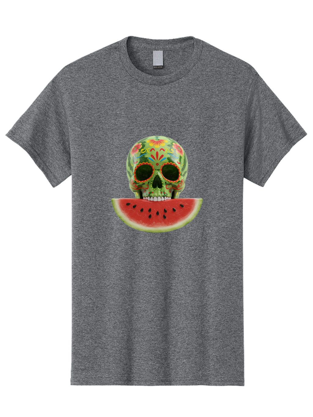 Sugar-Skull-Watermelon Men'S Graphic Tee, 100% Cotton, Comfortable Casual Summer Wear, Machine Washable, Vintage Camera, Old Camera, Antique Camera, Black Camera, Classic Photography, Photography Equipment, Nostalgic Device, Film Camera, Bal438