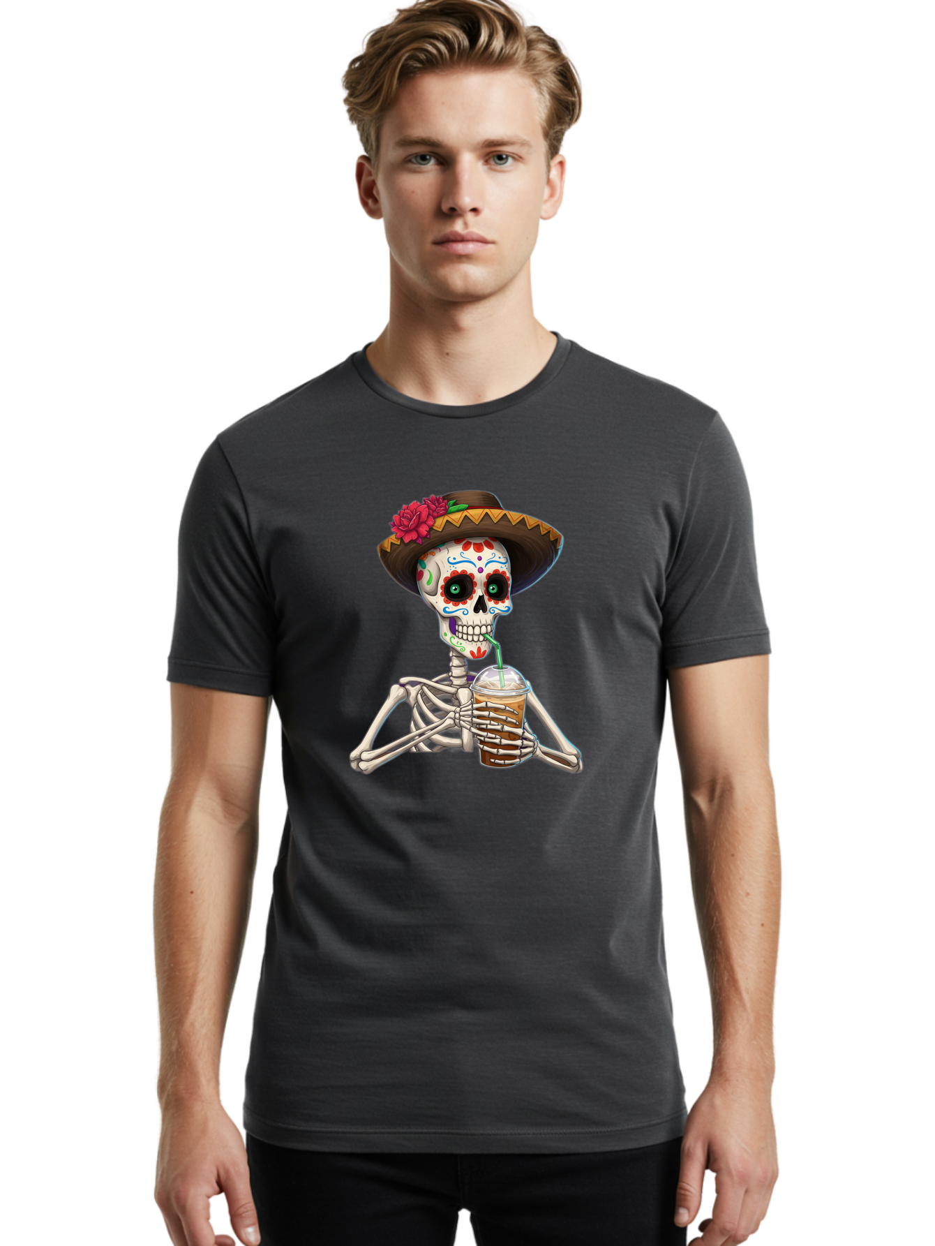 Sugar-Skull Men'S Graphic Tee, 100% Cotton, Comfortable Casual Summer Wear, Machine Washable, Vintage Camera, Old Camera, Antique Camera, Black Camera, Classic Photography, Photography Equipment, Nostalgic Device, Film Camera, Camera Art Bal439