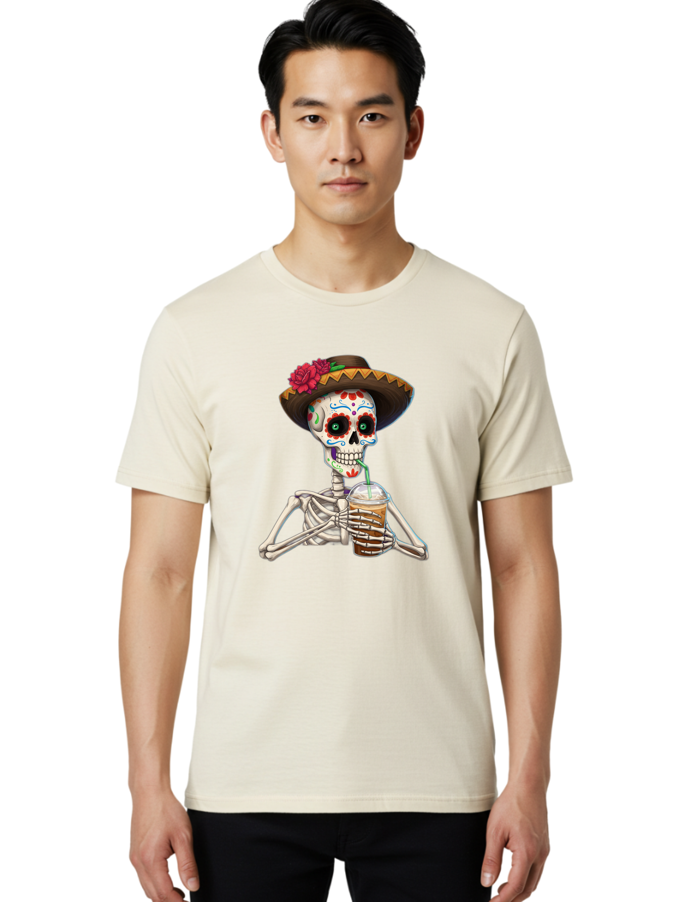 Sugar-Skull Men'S Graphic Tee, 100% Cotton, Comfortable Casual Summer Wear, Machine Washable, Vintage Camera, Old Camera, Antique Camera, Black Camera, Classic Photography, Photography Equipment, Nostalgic Device, Film Camera, Camera Art Bal439