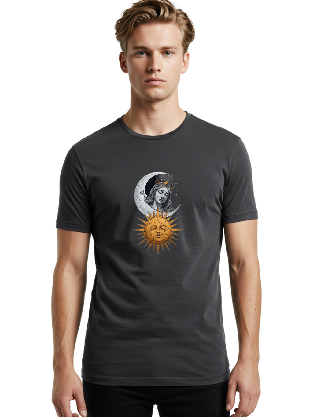 Sun-And-Moon-Goddess Men'S Graphic Tee, 100% Cotton, Comfortable Casual Summer Wear, Machine Washable, Vintage Camera, Old Camera, Antique Camera, Black Camera, Classic Photography, Photography Equipment, Nostalgic Device, Film Camera, Bal440