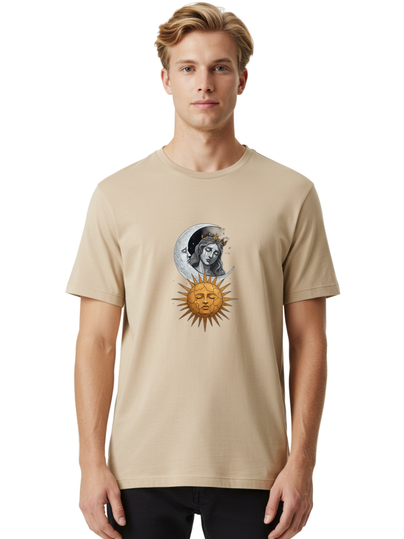 Sun-And-Moon-Goddess Men'S Graphic Tee, 100% Cotton, Comfortable Casual Summer Wear, Machine Washable, Vintage Camera, Old Camera, Antique Camera, Black Camera, Classic Photography, Photography Equipment, Nostalgic Device, Film Camera, Bal440