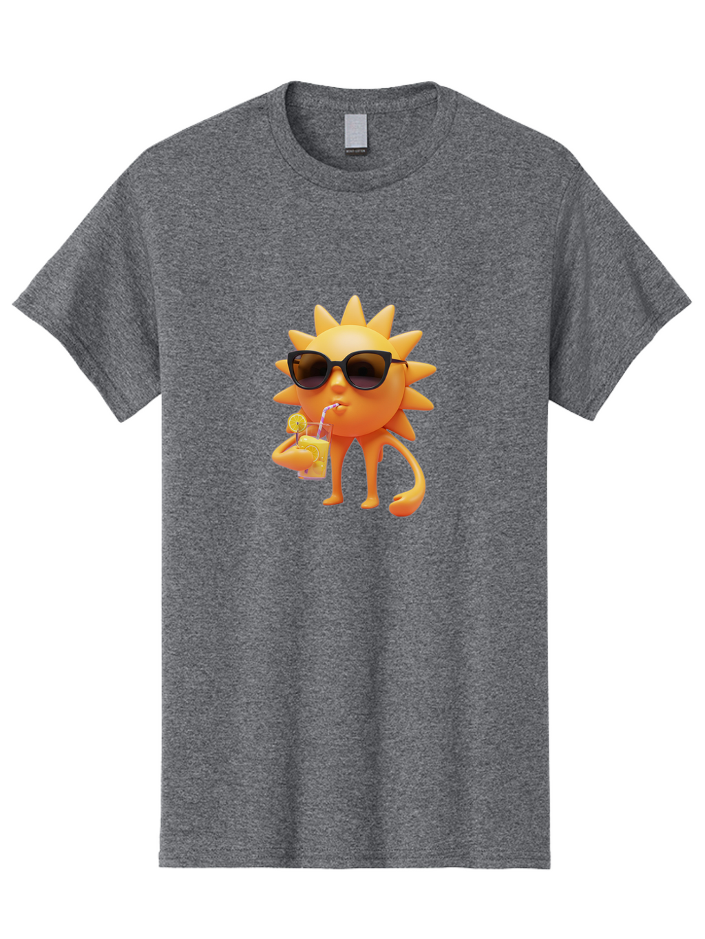 Sun-Drinking-Juice-1 Men'S Graphic Tee, 100% Cotton, Comfortable Casual Summer Wear, Machine Washable, Vintage Camera, Old Camera, Antique Camera, Black Camera, Classic Photography, Photography Equipment, Nostalgic Device, Film Camera, Bal441