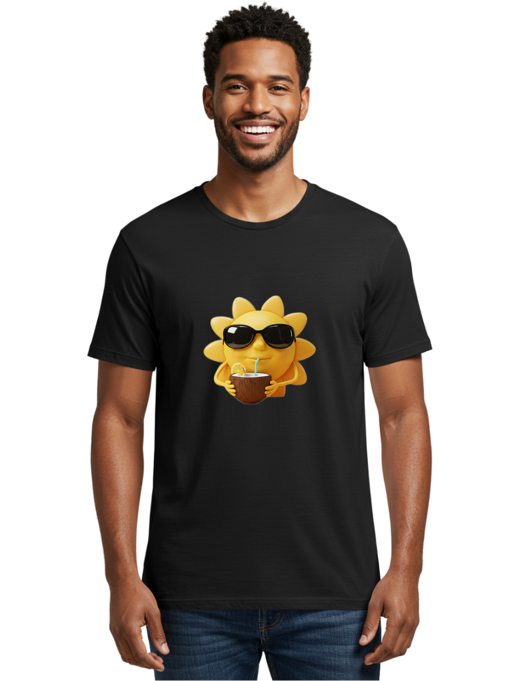 Sun-Wearing-Sunglasses Men'S Graphic Tee, 100% Cotton, Comfortable Casual Summer Wear, Machine Washable, Vintage Camera, Old Camera, Antique Camera, Black Camera, Classic Photography, Photography Equipment, Nostalgic Device, Film Camera, Bal443