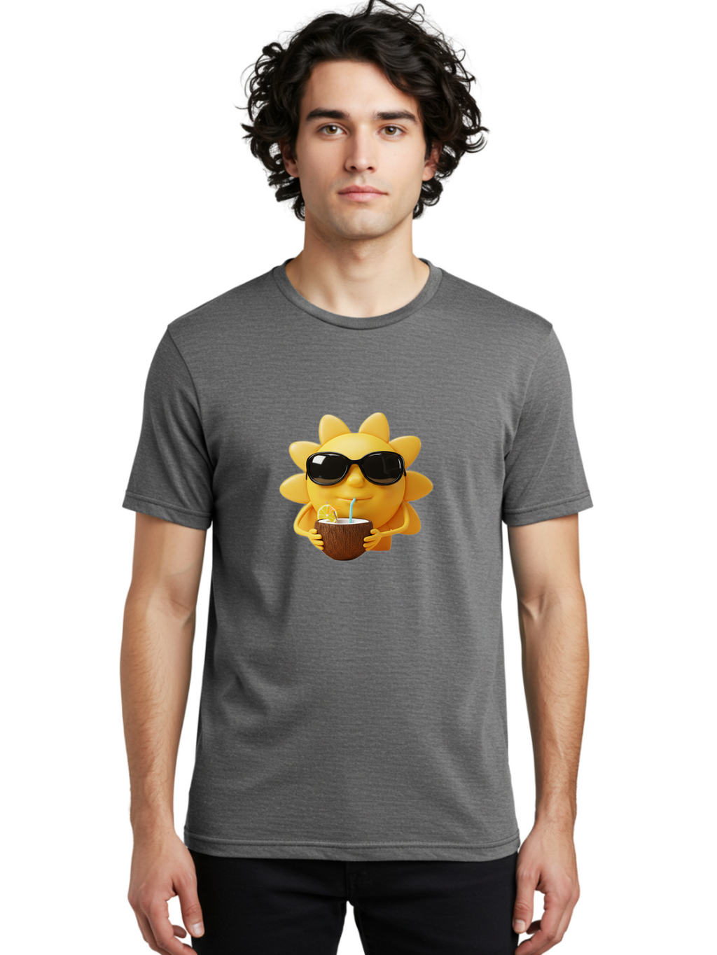 Sun-Wearing-Sunglasses Men'S Graphic Tee, 100% Cotton, Comfortable Casual Summer Wear, Machine Washable, Vintage Camera, Old Camera, Antique Camera, Black Camera, Classic Photography, Photography Equipment, Nostalgic Device, Film Camera, Bal443
